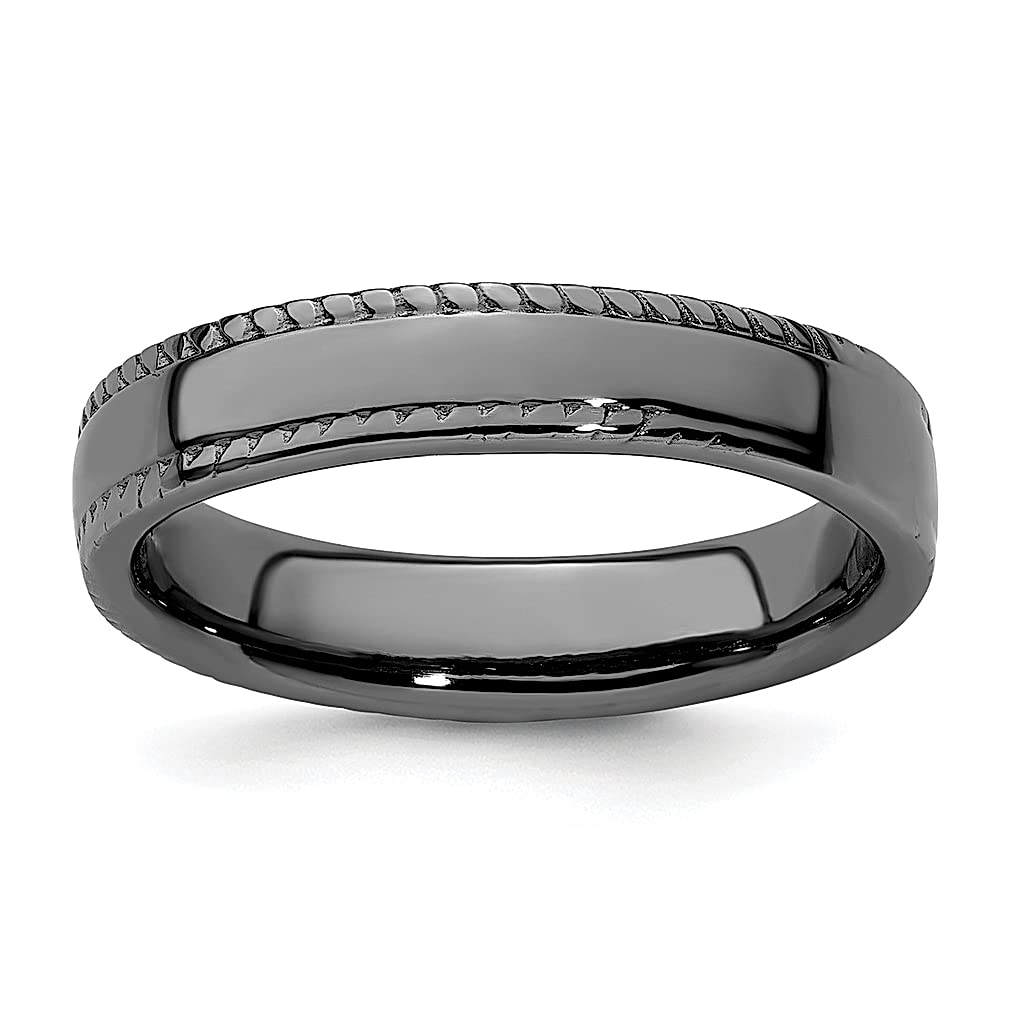 925 Sterling Silver Black Plated Stackable Ring for Women - Elegant Fine Jewelry Gift for Her - Perfect for Everyday Wear, Date Nights & Special Occasions