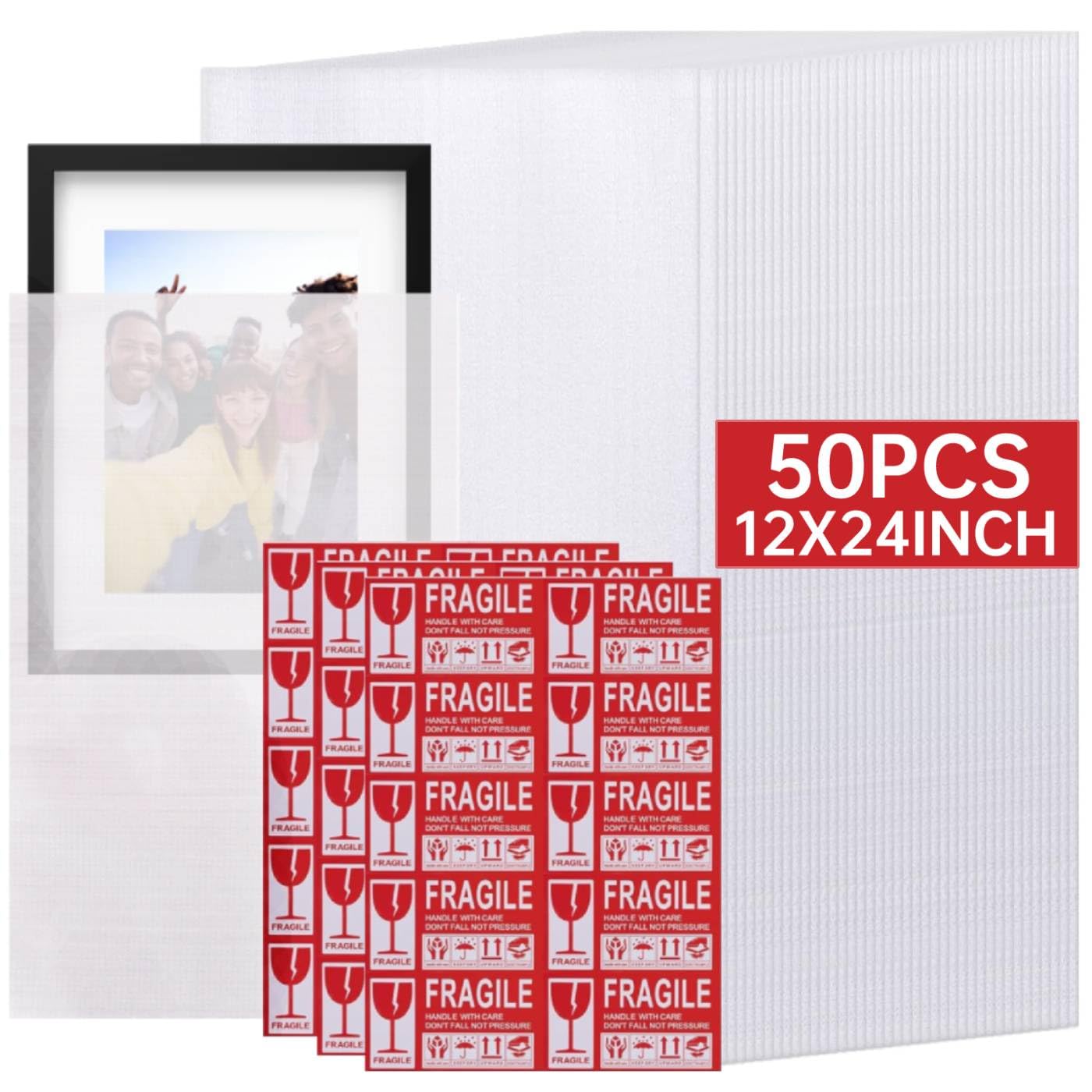 50 Pack Cushion Foam Pouches 12