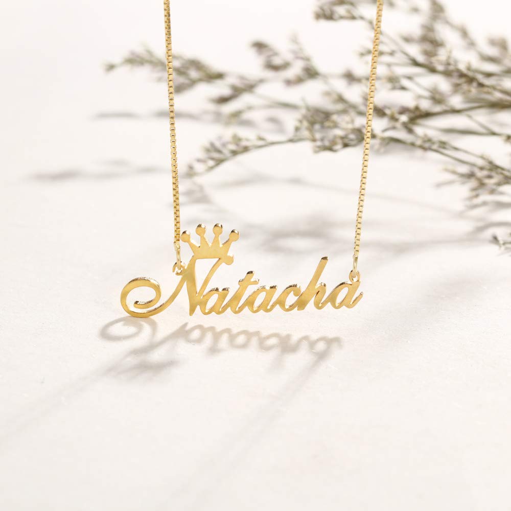 Personalized Name Necklace for Women - Custom Engraved Pendant Jewelry Gift for Best Friends, Mom, Girlfriend | Birthday, Anniversary, Valentine's Day Gift Idea
