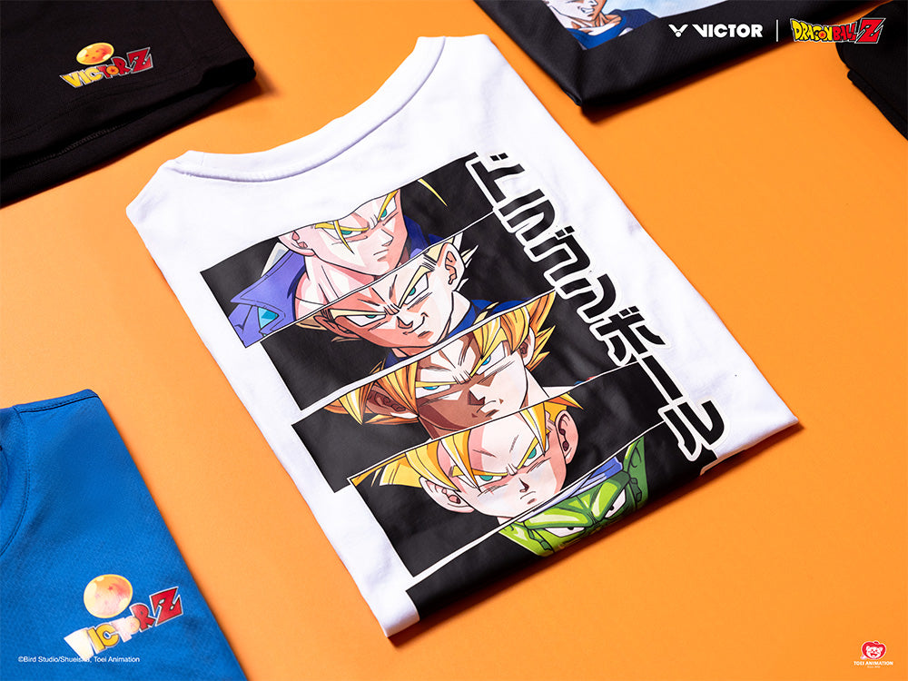 Victor x Dragon Ball Z T 503DBZ Unisex Anime Graphic T-Shirt - White | Official Dragon Ball Merchandise for Cosplay, Anime Conventions & Casual Wear