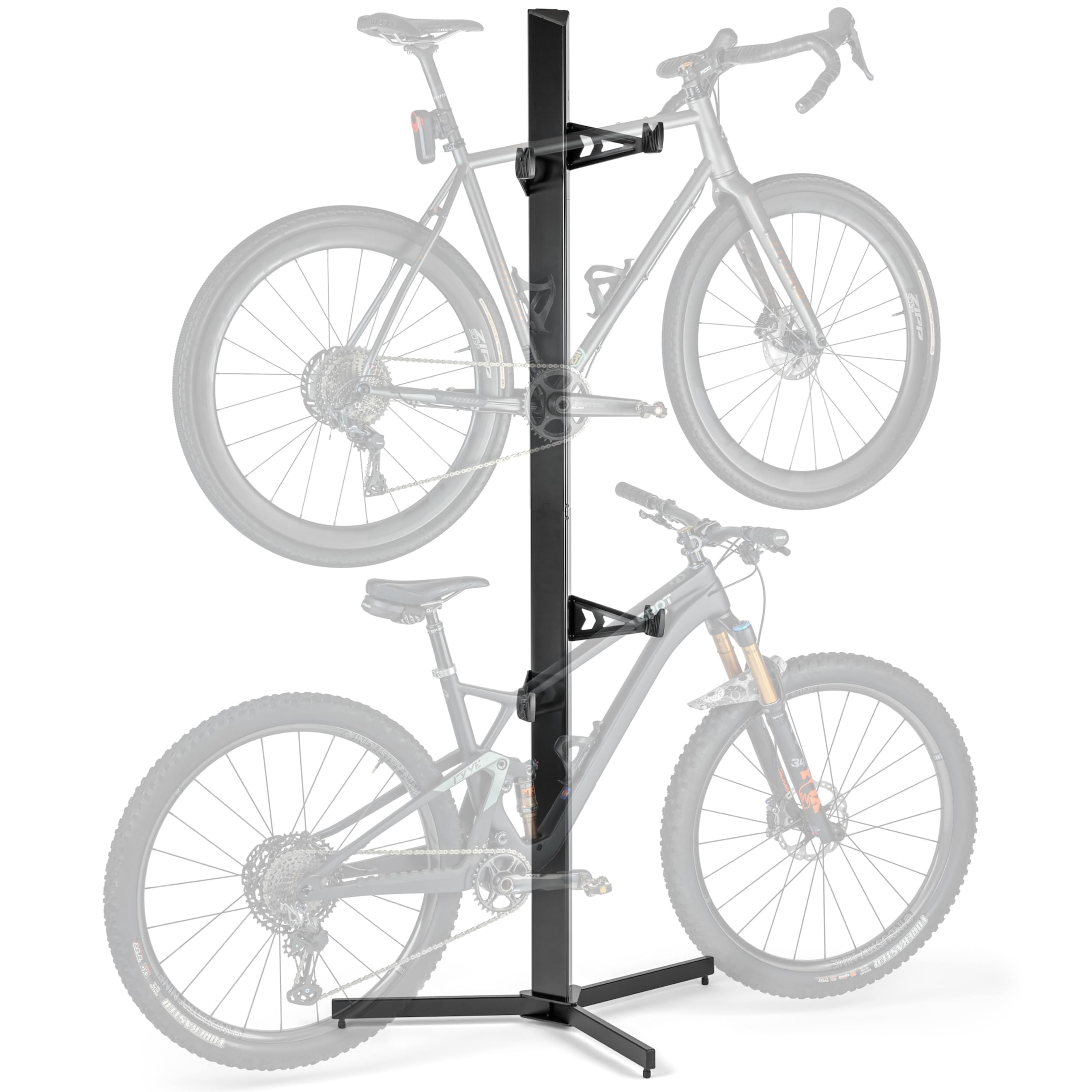 Feedback Sports Velo Cache 2 Bike Storage Rack - Wall Mounted Bicycle Organizer for Garage, Home & Office - Space Saving Bike Hanger for Road, Mountain & Kids Bikes