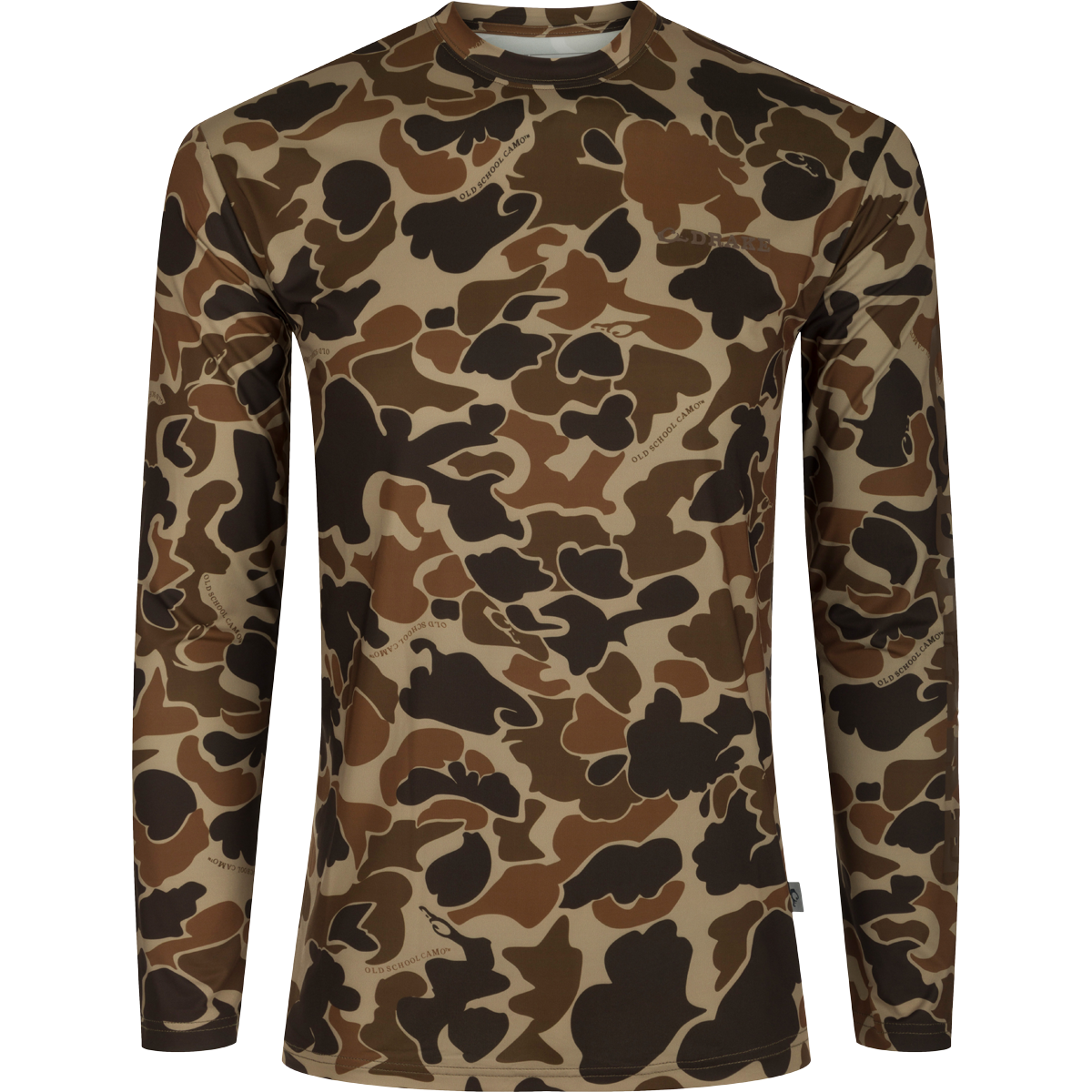 Long Sleeve Performance Crew Print T-Shirt for Men - Moisture Wicking Athletic Shirt with Stylish Design - Perfect for Gym, Running & Outdoor Activities