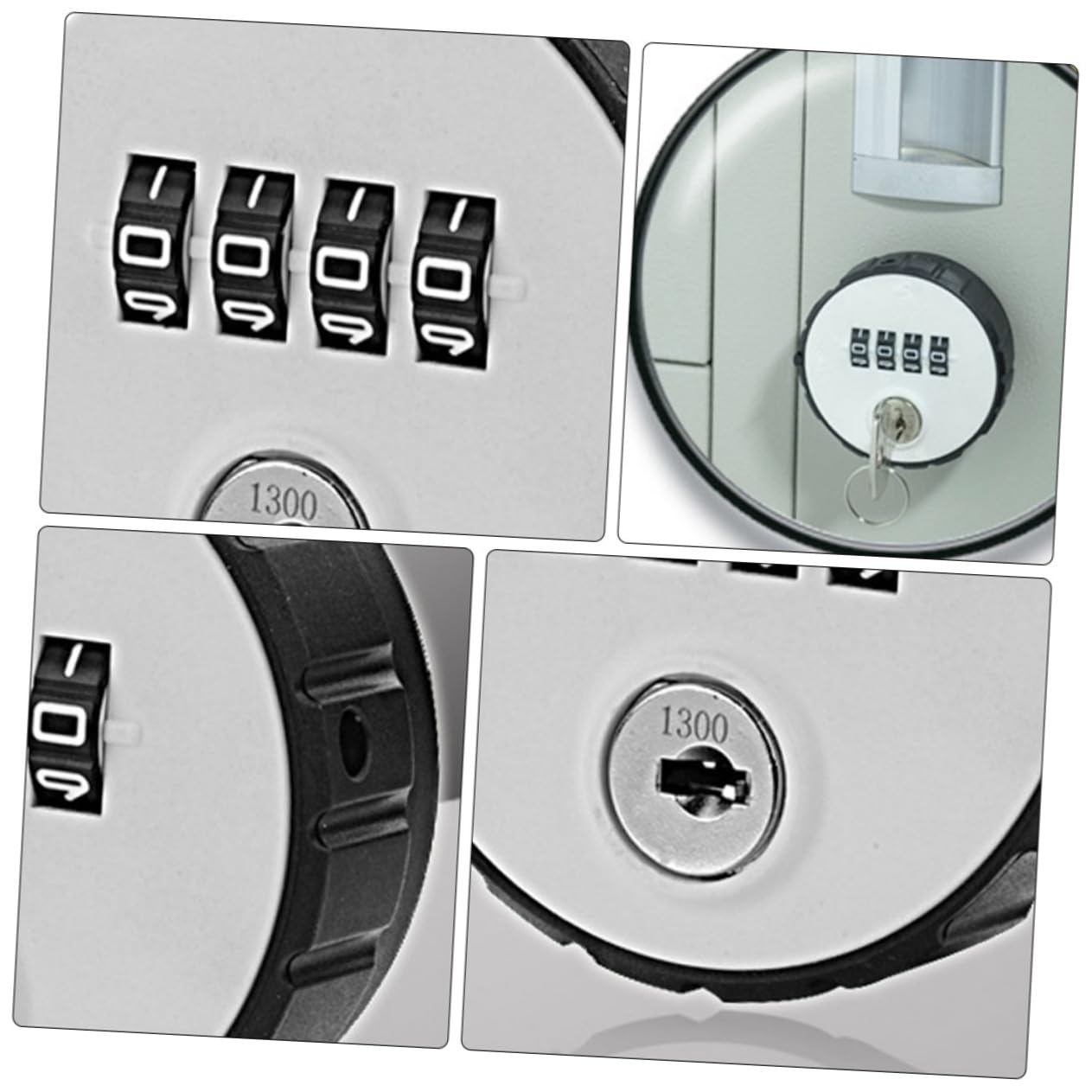 10-Piece Combination Cam Lock Set - Round Mechanical Cabinet & Drawer Lock with 4-Digit Number Padlock & Keyless 4-Code Security - Durable Engineering Plastic for File Cabinets, Keyboard Drawers & Adult Storage Solutions - Perfect for Home, Office & Workshop Organization
