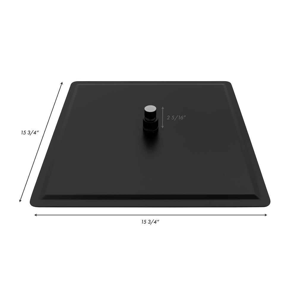 ZLINE Bliss 16 Inch Matte Black Rainfall Shower Head - High Pressure Luxury Showerhead for Spa-Like Bathroom Experience (BLS H16 MB) - Perfect for Master Bathrooms & Relaxing Showers