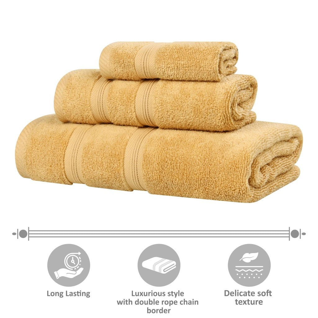 Premium Smart Dry Zero Twist Cotton 9-Piece Towel Set - Ultra Soft & Absorbent Bath Towels, Hand Towels & Washcloths for Spa, Bathroom & Luxury Home Use