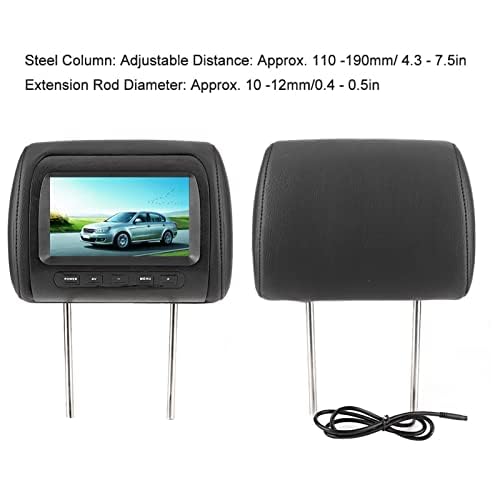 Akozon 2 Pack 7 Inch Car Headrest Video Players - HD LCD Monitor with MP5/DVD Playback for Backseat Entertainment | Perfect for Road Trips & Family Travel