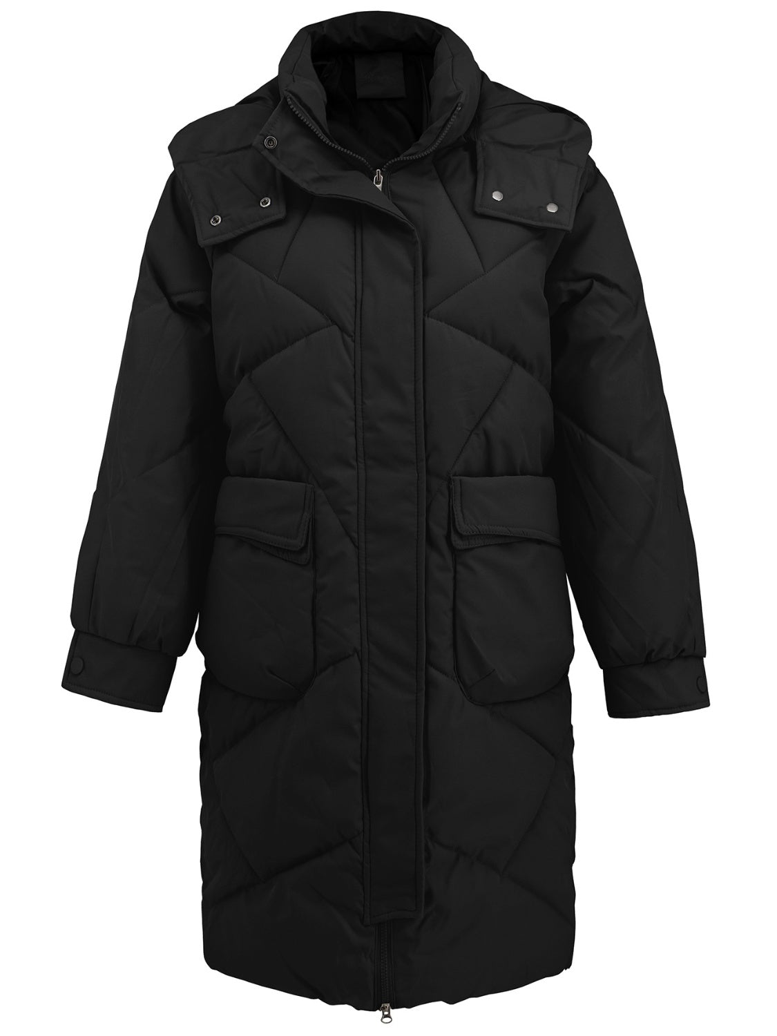 Men's Long Sleeve Hooded Winter Coat with Pockets - Warm Fleece Lined Jacket for Outdoor Activities | Snowboarding, Hiking & Casual Wear