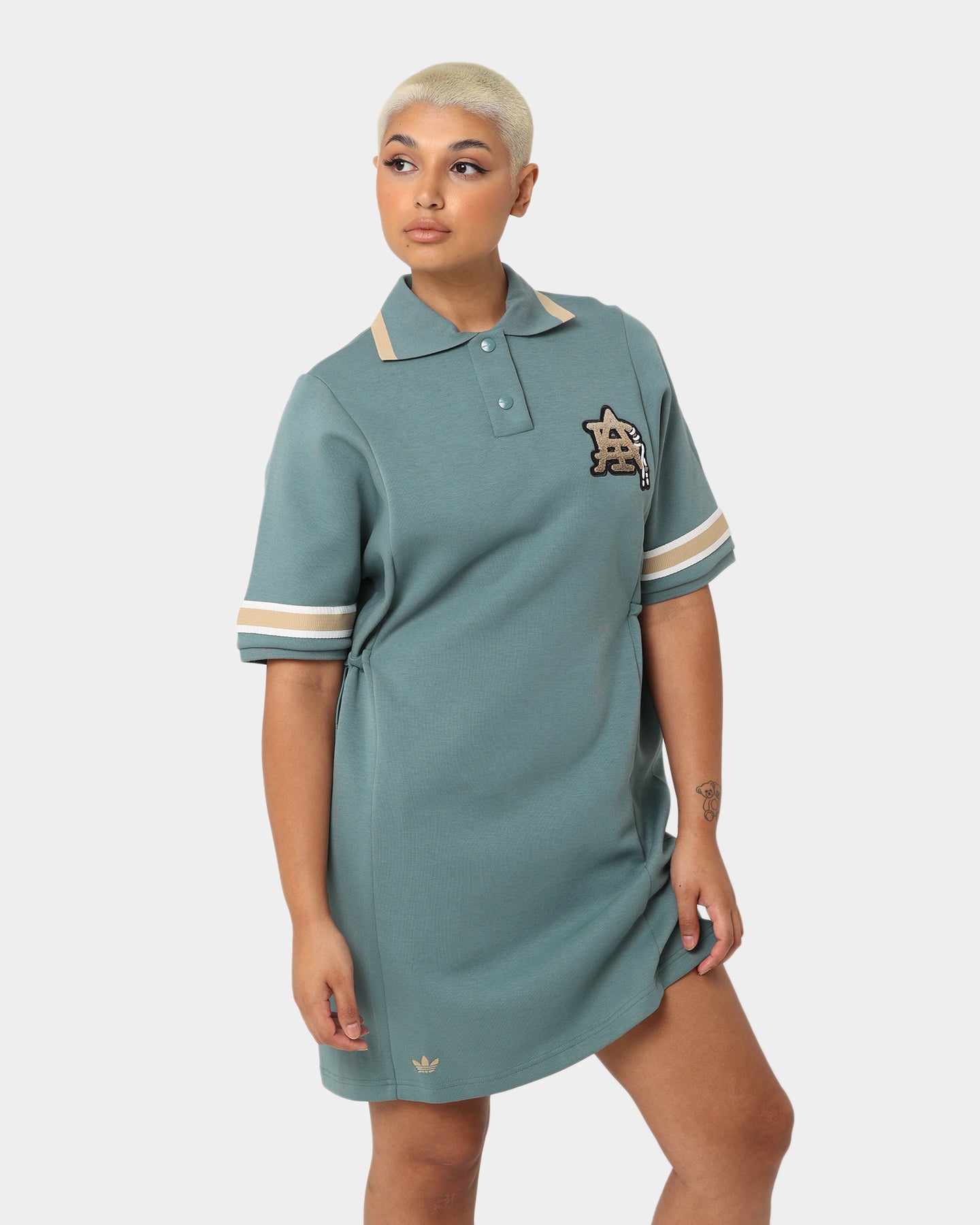Adidas Women's Modern Collegiate Polo Dress - Stylish Green Tennis & Golf Outfit for Casual Wear & Sports Activities