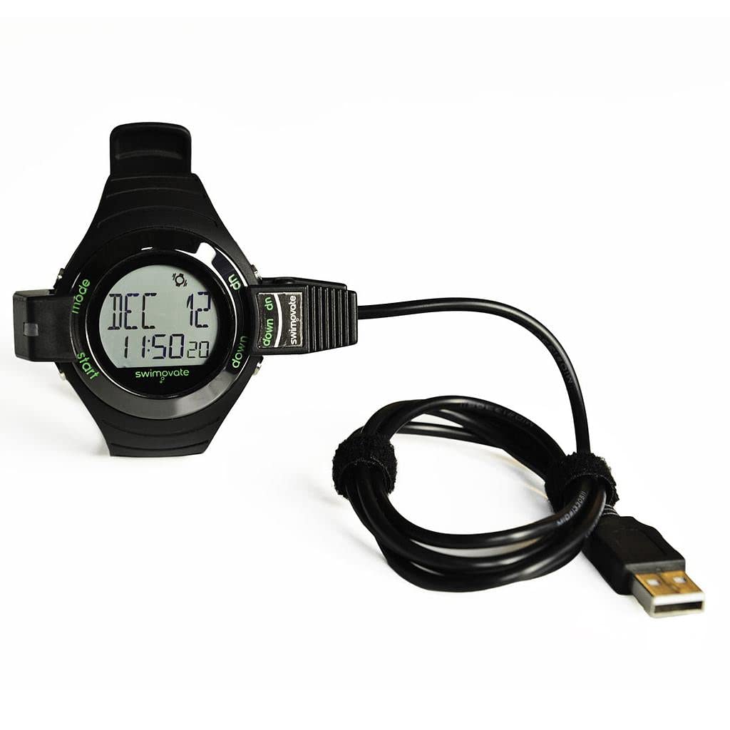 Swimovate PoolMateLive Swim Watch & Download Clip - Waterproof Fitness Tracker for Swimmers with Heart Rate Monitor - Perfect for Lap Swimming, Triathlon Training & Open Water Swimming