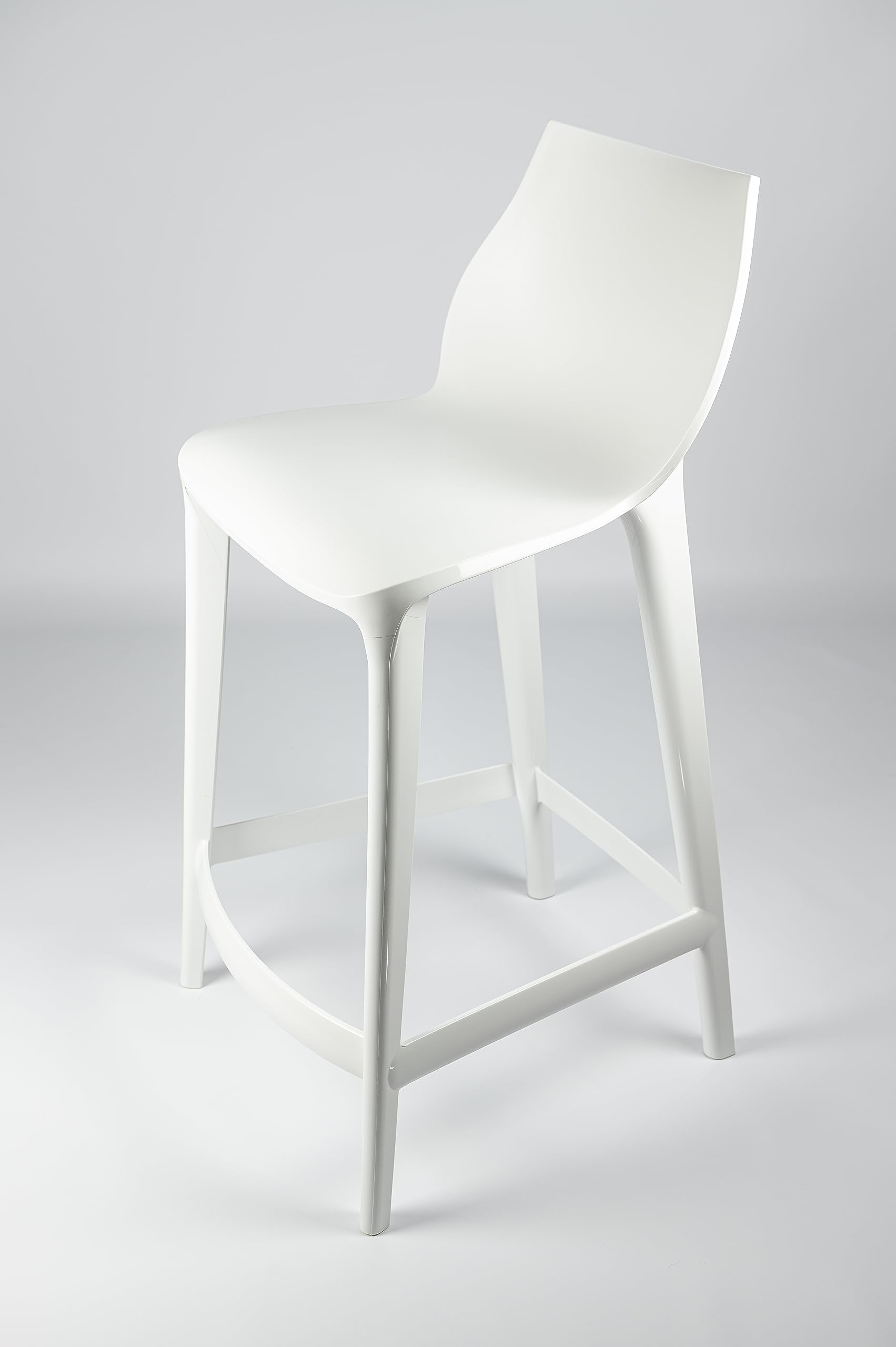 Modern White Polypropylene Kitchen Stool Set of 3 - Mahi Mahi MMPPCB3 - Durable & Stylish Bar Stools for Kitchen Island, Breakfast Nook & Dining Area