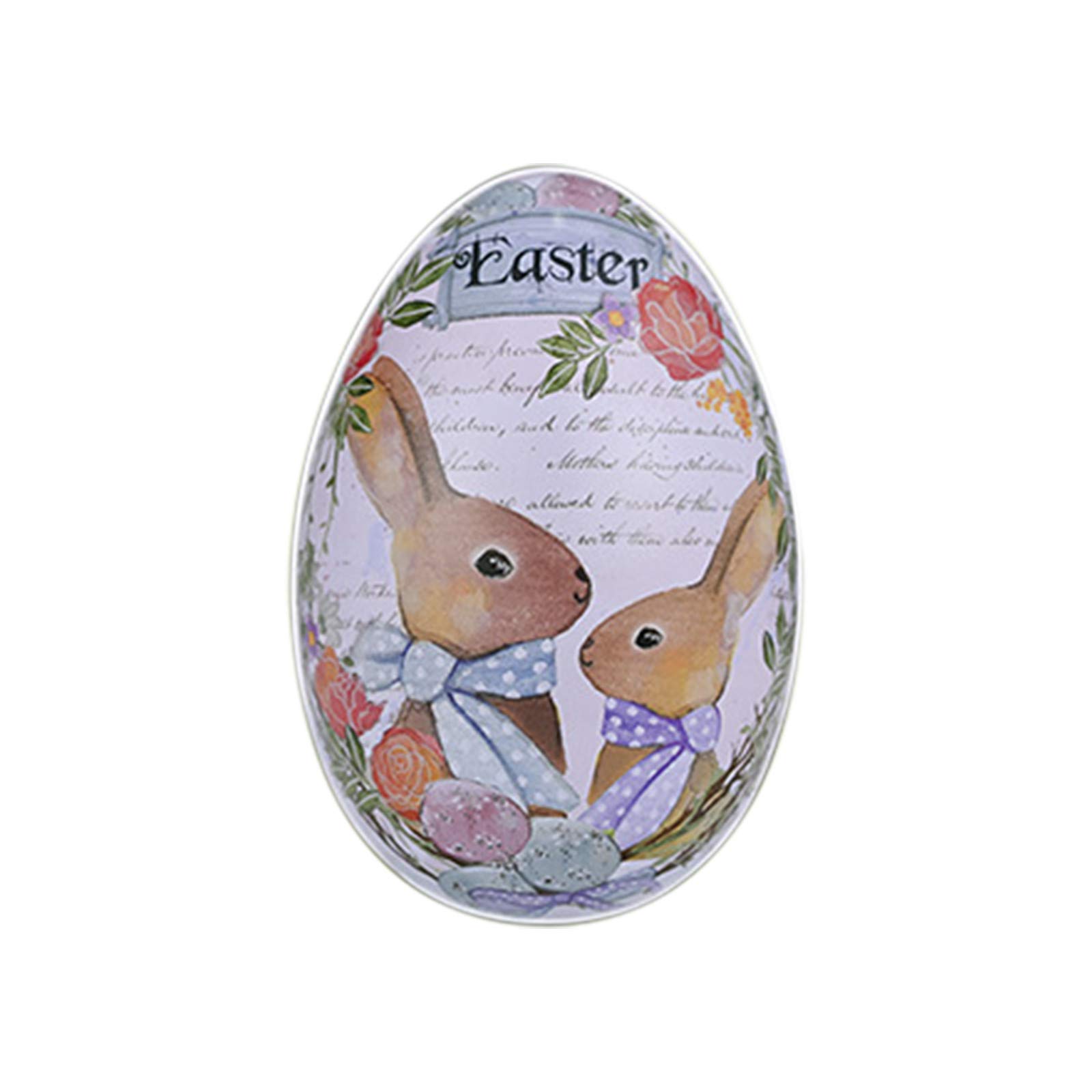 Easter Decorated Metal Rabbit Tin Box - Creative Easter Bunny Gift Box for Candy, Jewelry & Home Decor - Perfect for Easter Party Favors, Holiday Decorations & Spring Gifts