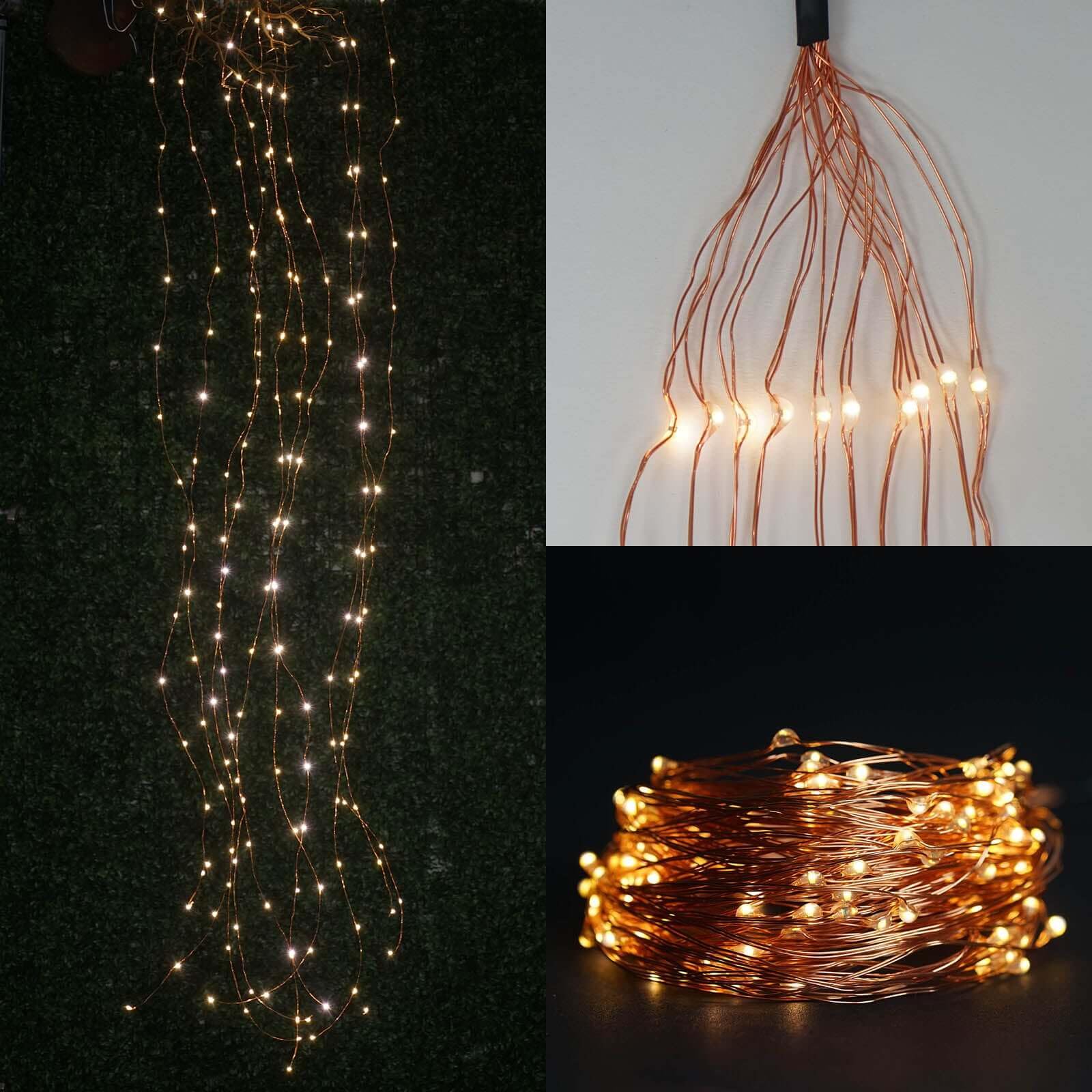 Efavormart 200 LED Warm White Fairy Lights for Wedding Party Decor - Battery Operated String Lights