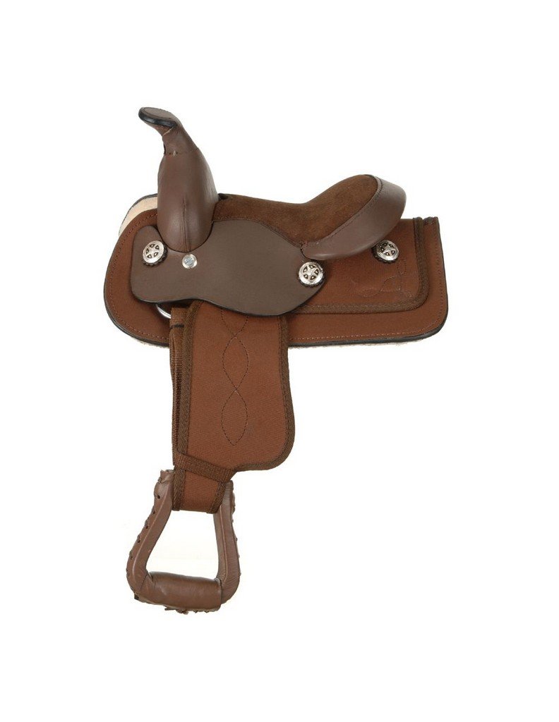 Miniature Synthetic Western Saddle for Model Horses - Lightweight & Durable Toy Horse Riding Accessories - Perfect for Dollhouse Displays, Collectors & Kids Play
