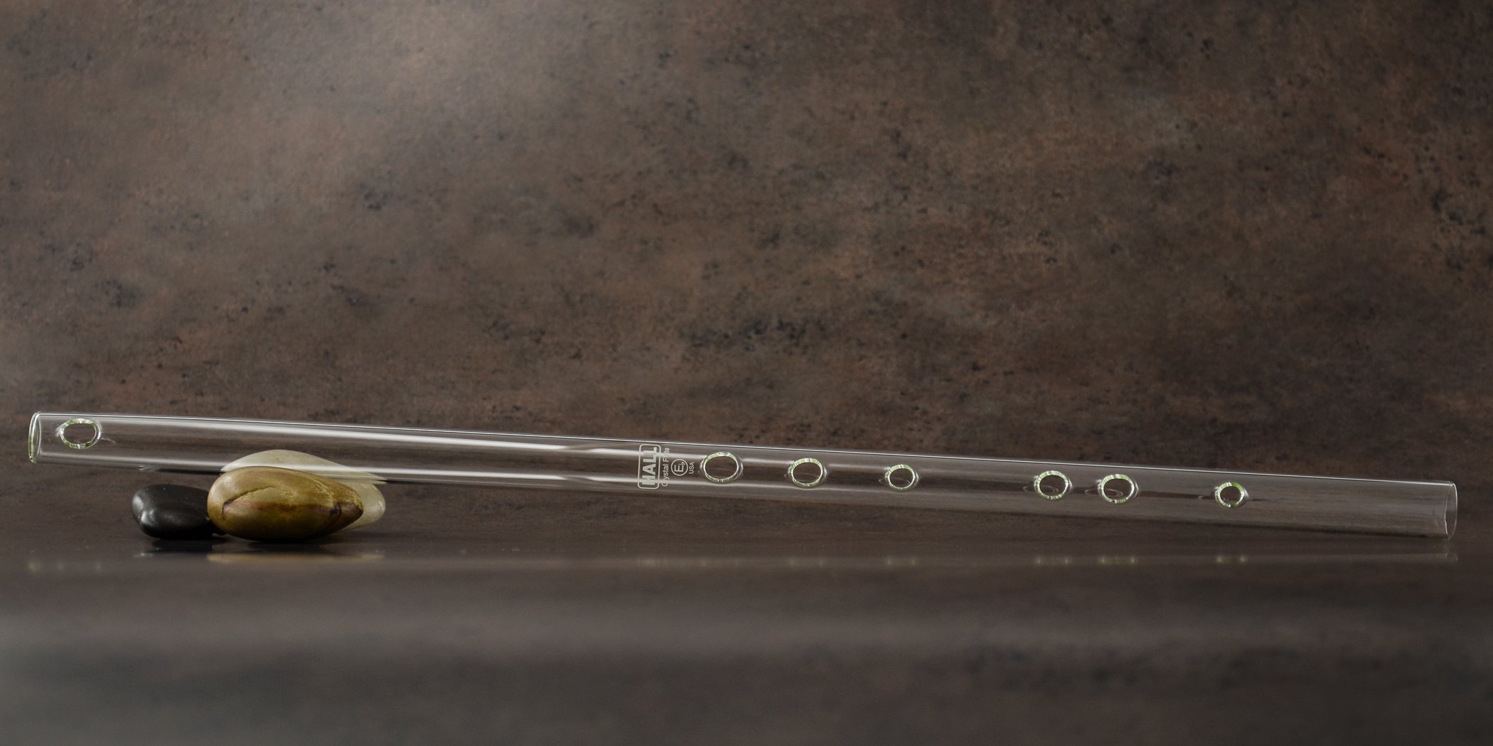 Hall Crystal Flute 12199 - Eb Key Inline Glass Flute - Clear Glass Instrument for Wedding Ceremonies, Classical Performances & Special Events