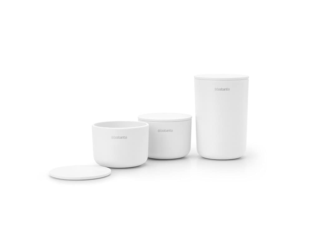 Brabancia 281327 Airtight Storage Containers - Large & Small Organizer Boxes for Jewelry, Cotton, Accessories - White | Perfect for Home, Office & Travel Organization