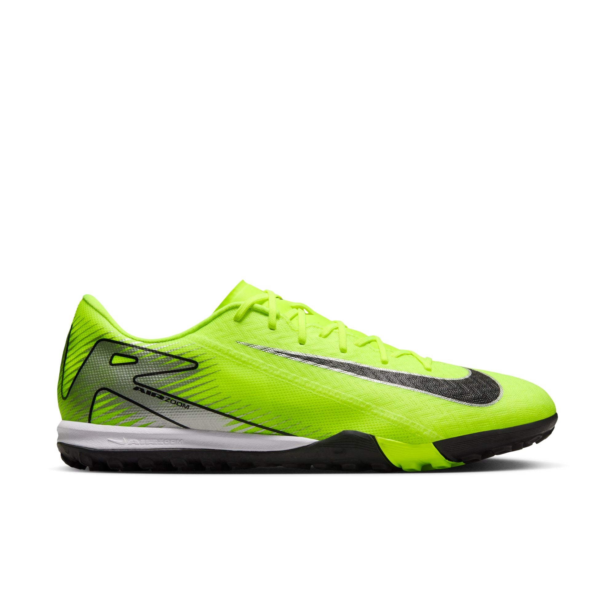 Nike Mercurial Vapor 16 Academy TF Turf Soccer Shoes for Men - Volt/Black - Lightweight Football Cleats for Artificial Grass - Perfect for Training & Matches