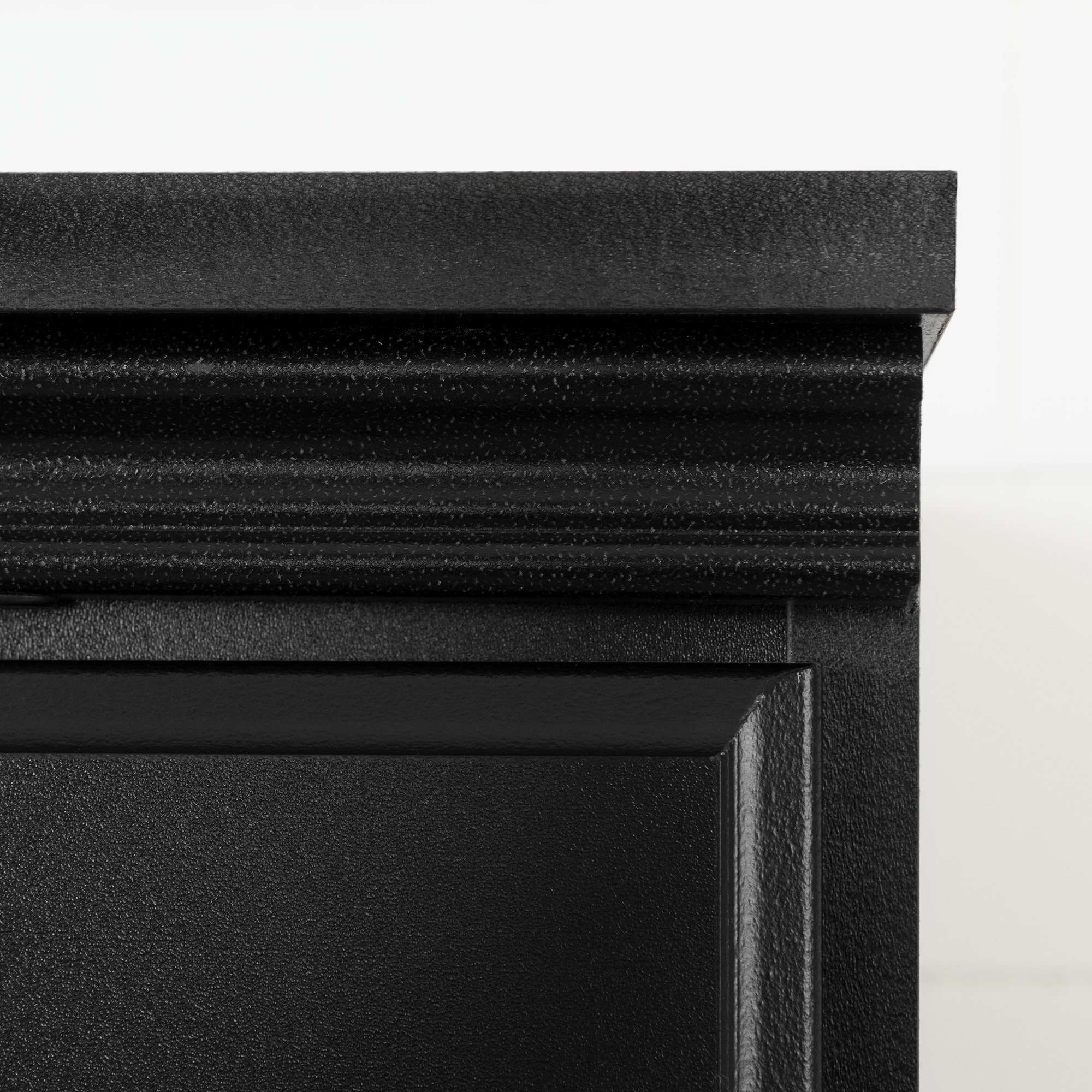 South Shore Tall 4-Door Storage Cabinet with Adjustable Shelves, Pure Black - Perfect for Home Office, Living Room & Bedroom Organization