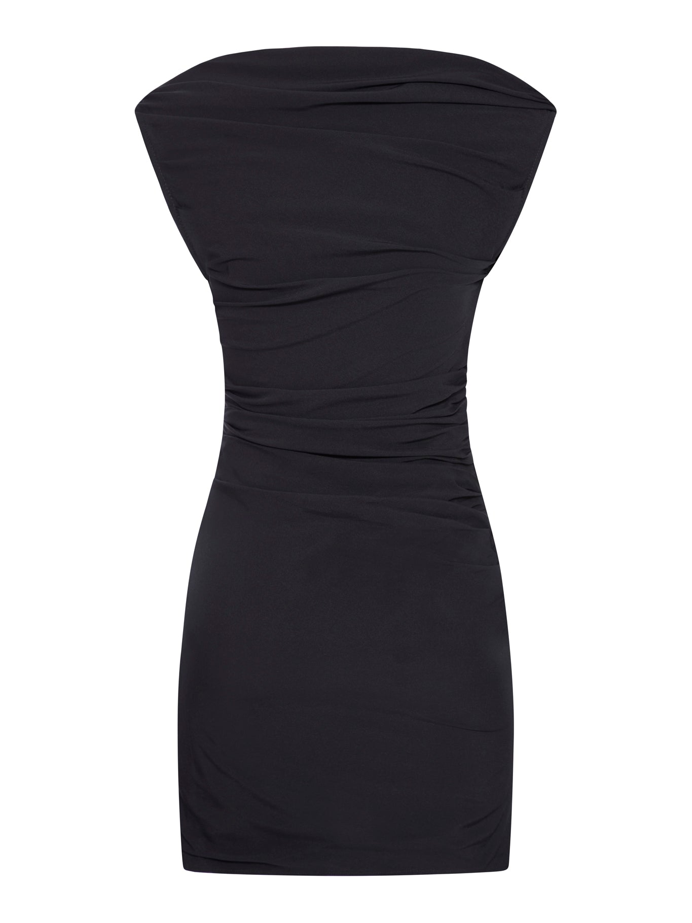 Elegant Black Draped Dress for Women - Stylish & Comfortable Evening Gown for Parties, Weddings & Special Occasions