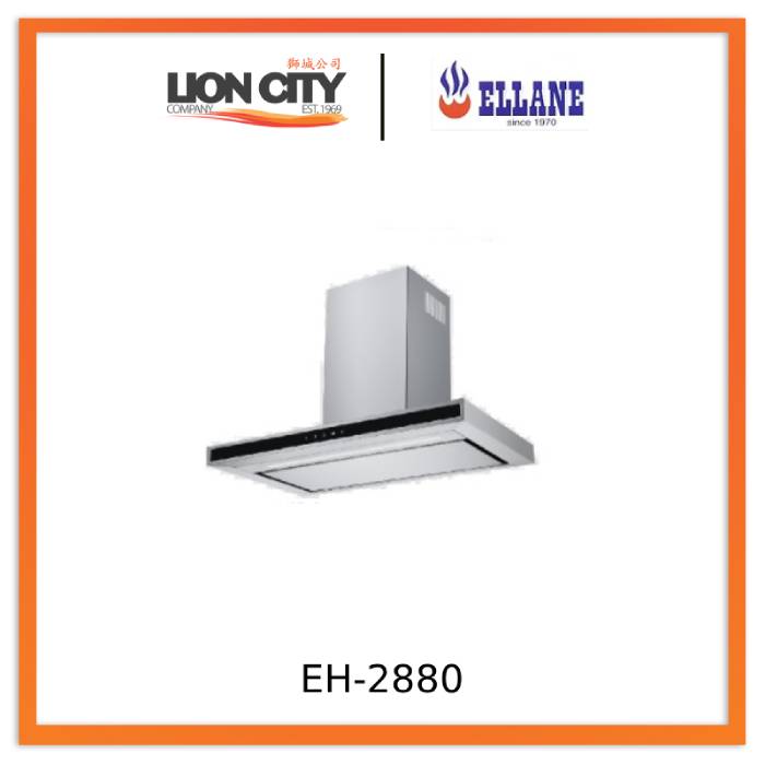 Ellane EH 2880 90cm Touch Control Stainless Steel Range Hood - Powerful Kitchen Ventilation for Smoke & Odor Removal - Perfect for Modern Homes & Restaurants