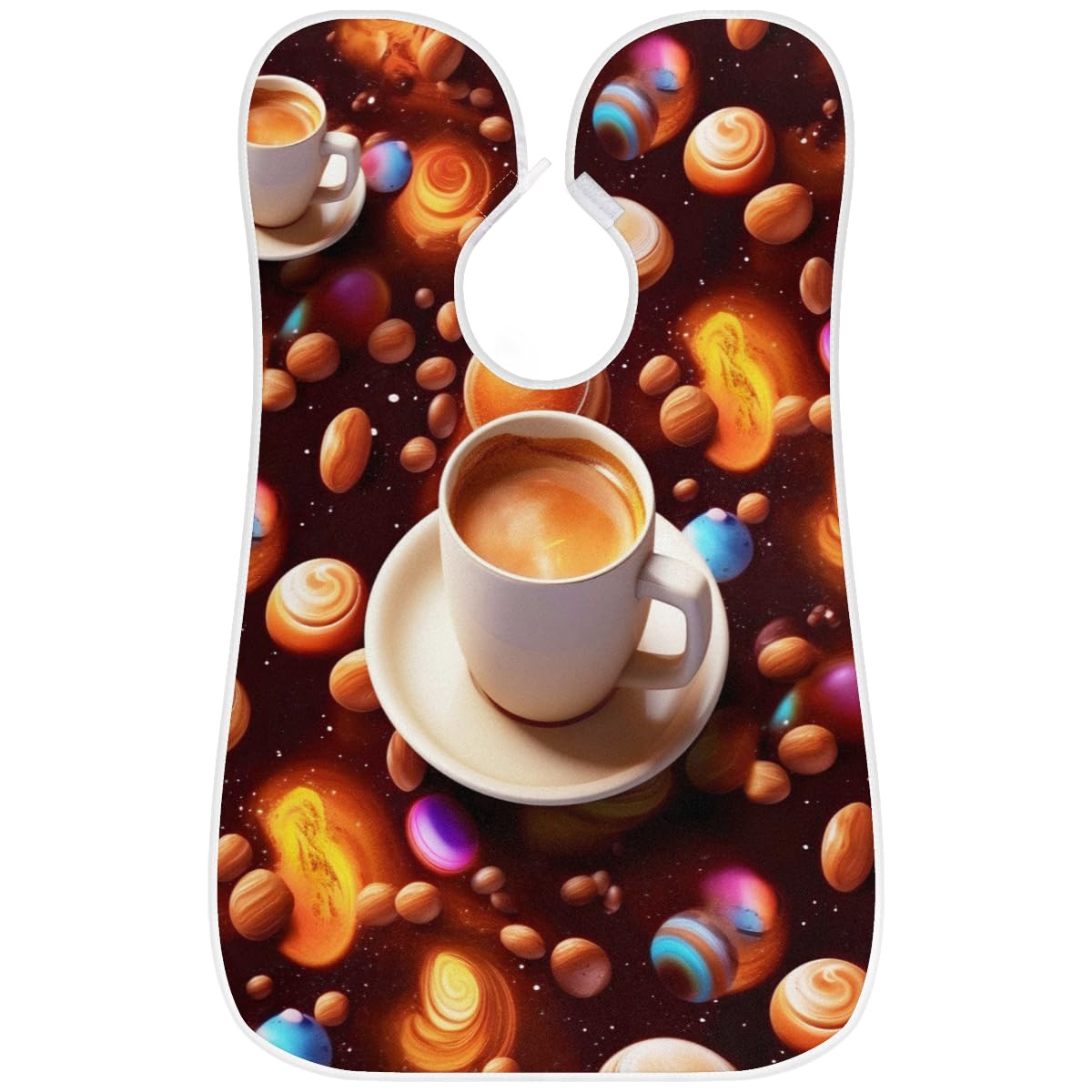 Colorful Galaxy Beard Shaving Bib for Men - Waterproof Hair Dye Apron & Makeup Cape for Barbers, Stylists & DIY Haircuts - Sink Hair Catcher & Beard Trimming Accessory - Perfect for Home Grooming & Salon Use