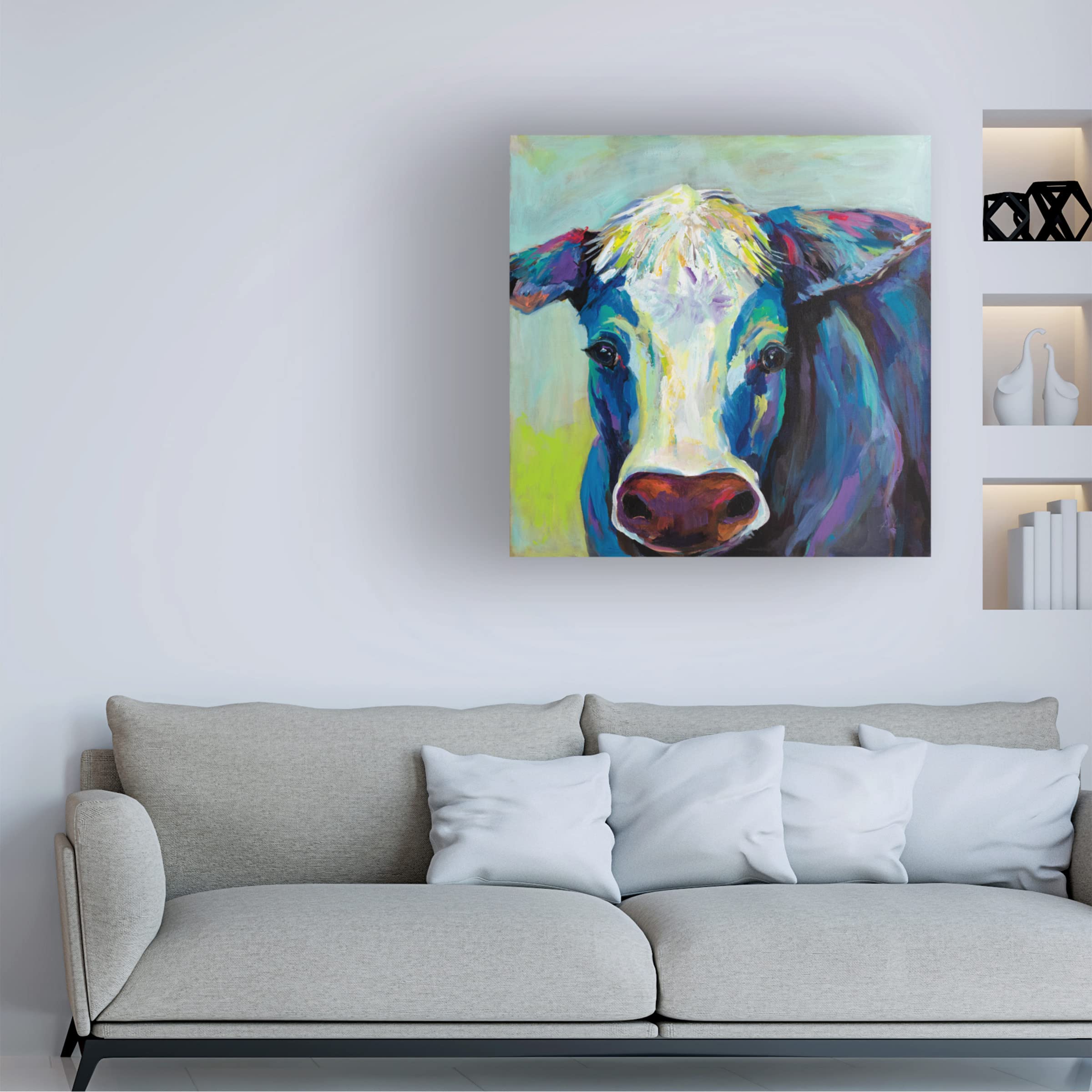 Trademark Fine Art 'Betsy' 18x18 Canvas Wall Art by Jeanette Vertentes - Perfect for Living Room, Bedroom & Office Decor