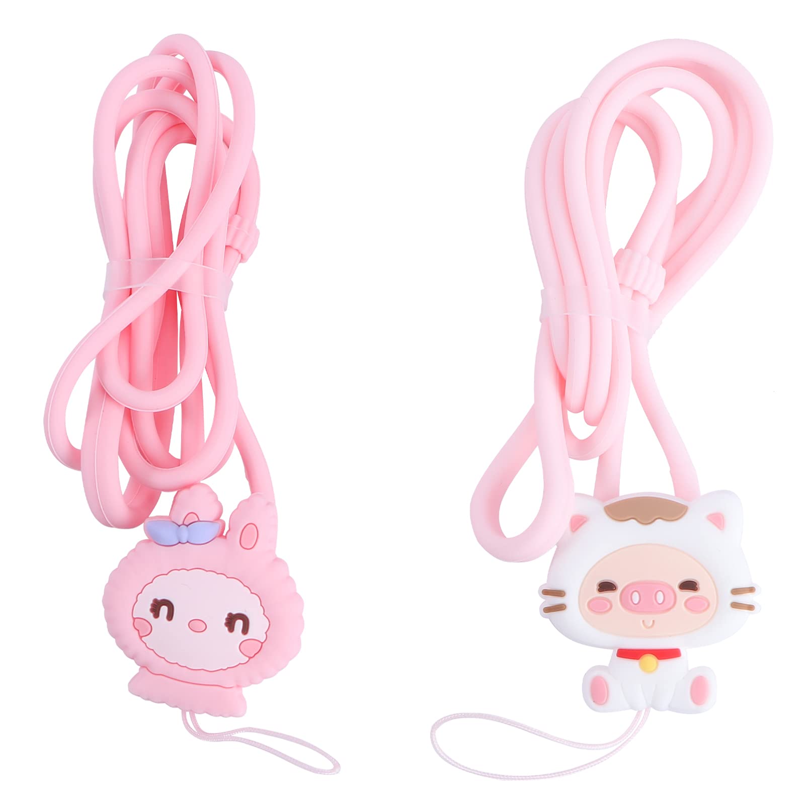 UKCOCO 2-Pack Universal Phone Lanyard with Silicone Holder - Compatible with Most Smartphones, Cell Phone Case Neck Strap for Hands-Free Convenience - Perfect for Work, Travel, Gym, and Outdoor Activities