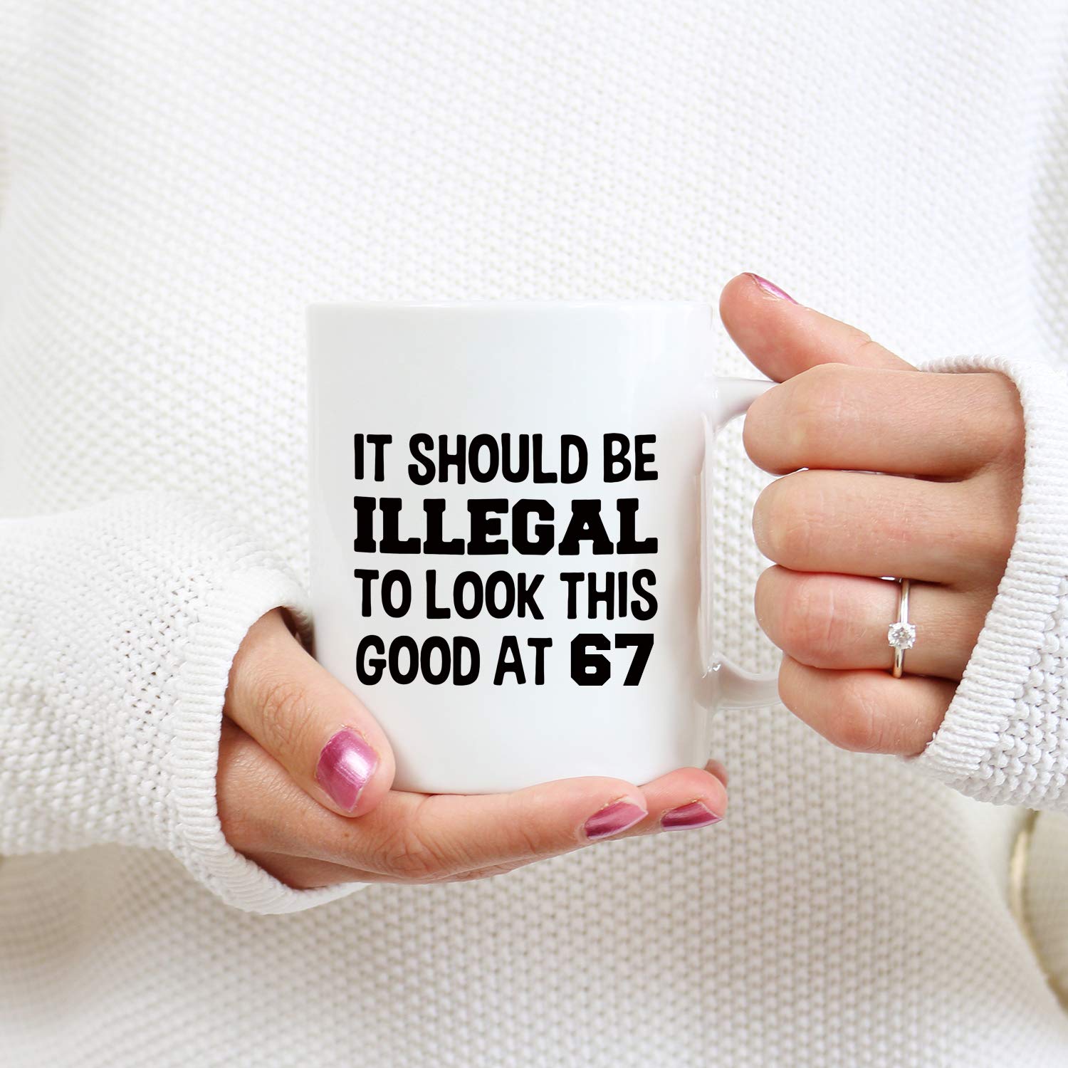 67th Birthday Gifts for Women 1952 - Funny 11oz Coffee Mug for Mom, Wife, Friend, Sister, Her, Colleague | Perfect for Office Use, Home Decor & Special Occasions