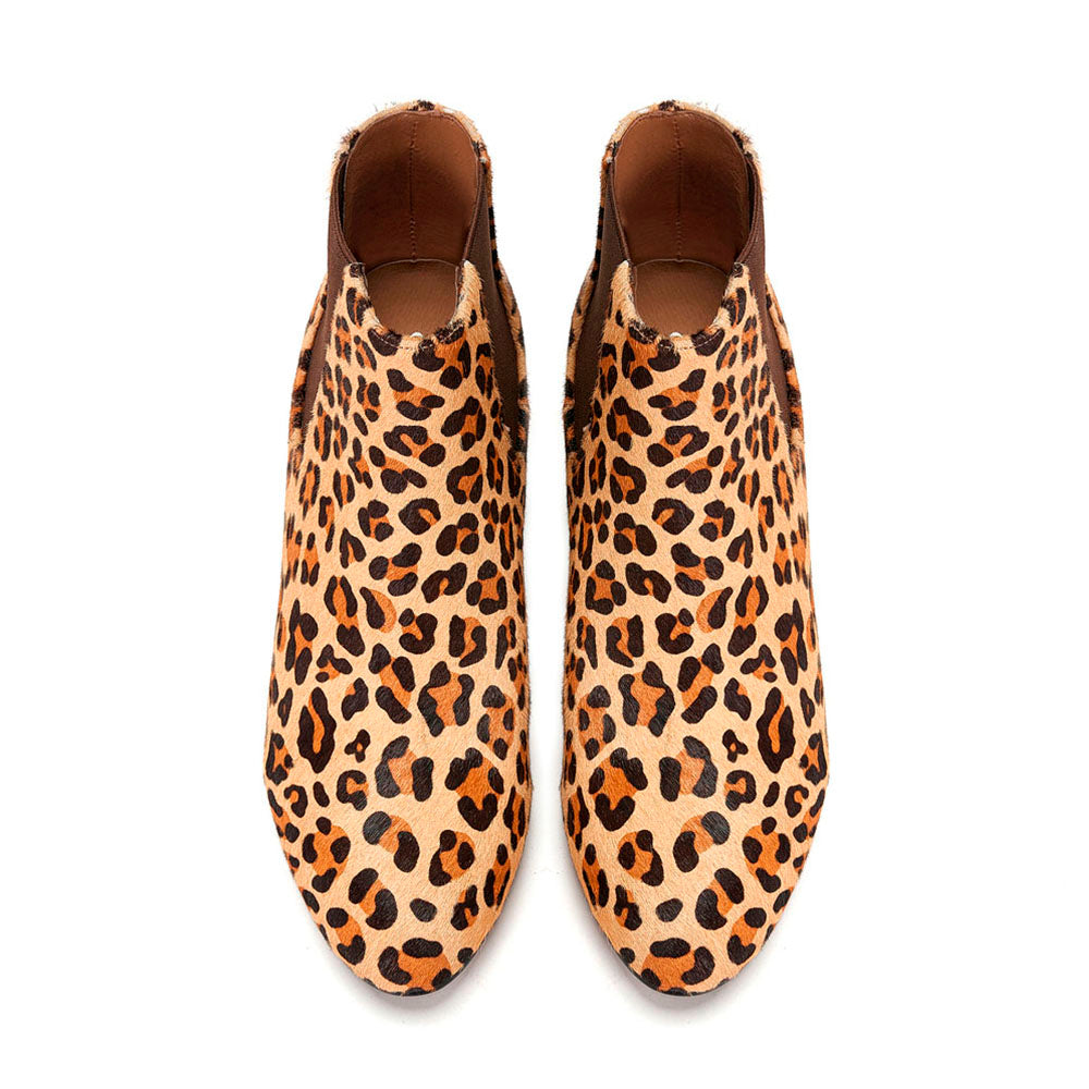 Women's Fashion Ankle Boots with Animal Print - Stylish & Comfortable for Fall, Winter, and Casual Outfits