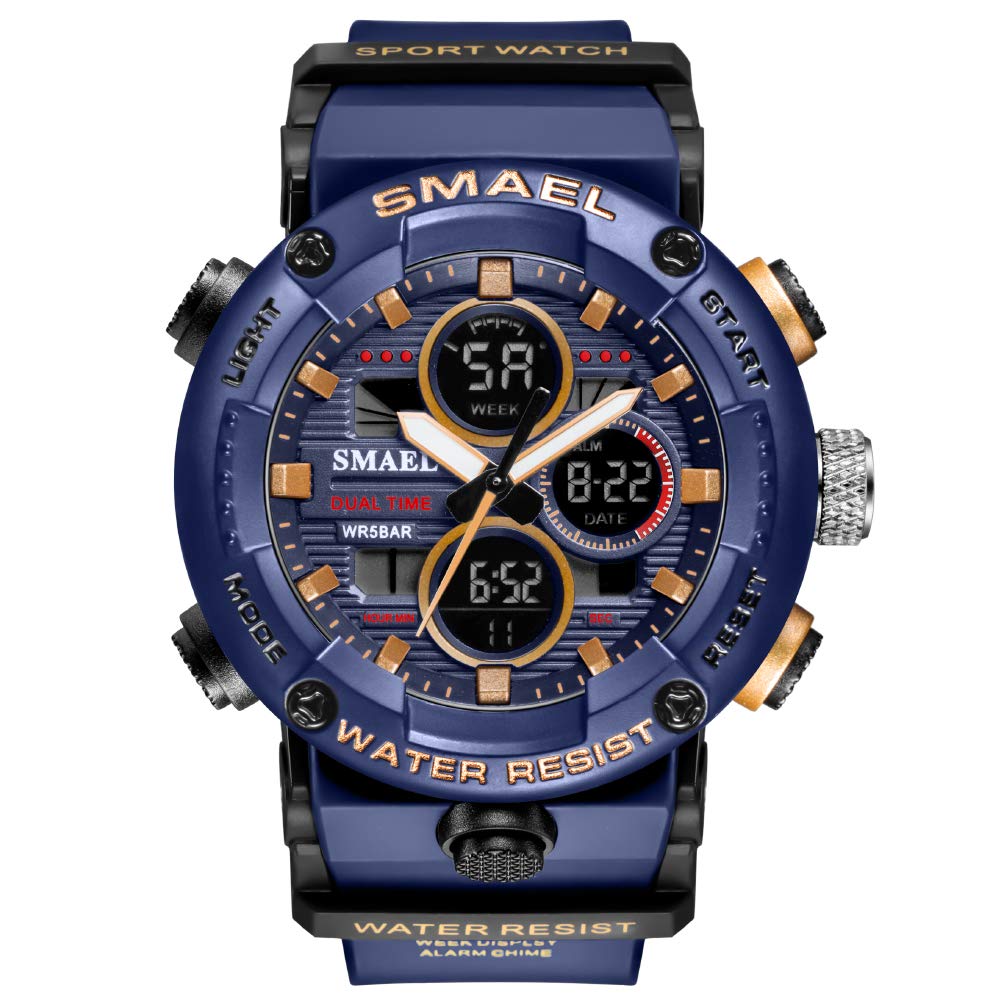 Men's Tactical Military Watch - Waterproof Sports Outdoor LED Watch with Date Display | Perfect for Hiking, Running, Camping & Adventure Activities