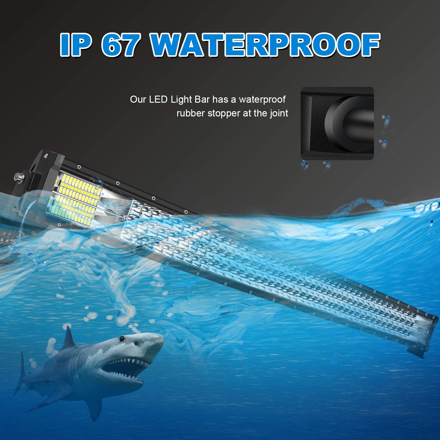 42 Inch LED Light Bar - 576W Triple Row T-Former with Flood/Spot Combo Beam | 2x 4 Inch 60W LED Pod Lights with Rocker Switch & Wiring Harness | Waterproof Off-Road Lighting for Trucks, ATV, UTV, Jeep, Boat, Pickup | Perfect for Night Driving, Camping & Off-Road Adventures