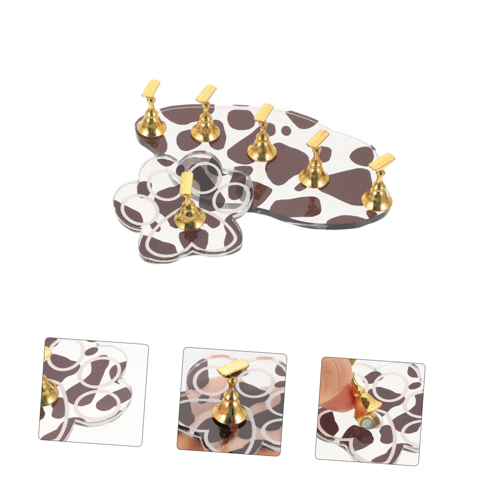 FOMIYES Magnetic Nail Stands for Nail Art Display - 2 Pack Professional Nail Polish Holders for Salon, School & Home Manicure Practice - Perfect for Nail Artists, Students and DIY Enthusiasts