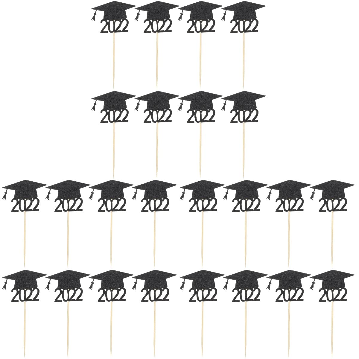 72 Pcs Graduation Cake Toppers - Edible Cake Decorations for Graduation Party, Cupcake Inserts, Creative Cake Picks for Graduation Ceremony, School Celebration & Dessert Table Decoration