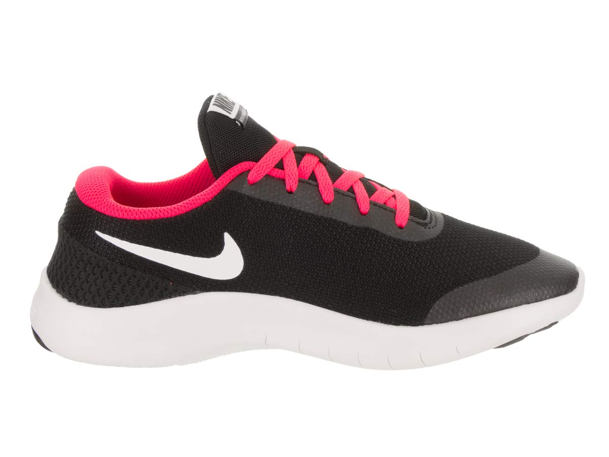 Nike Kids Flex Experience Rn 7 (GS) Running Shoes - Black/White/Racer Pink - US Size 4 - Lightweight & Comfortable for Boys & Girls - Perfect for School, Sports & Daily Activities