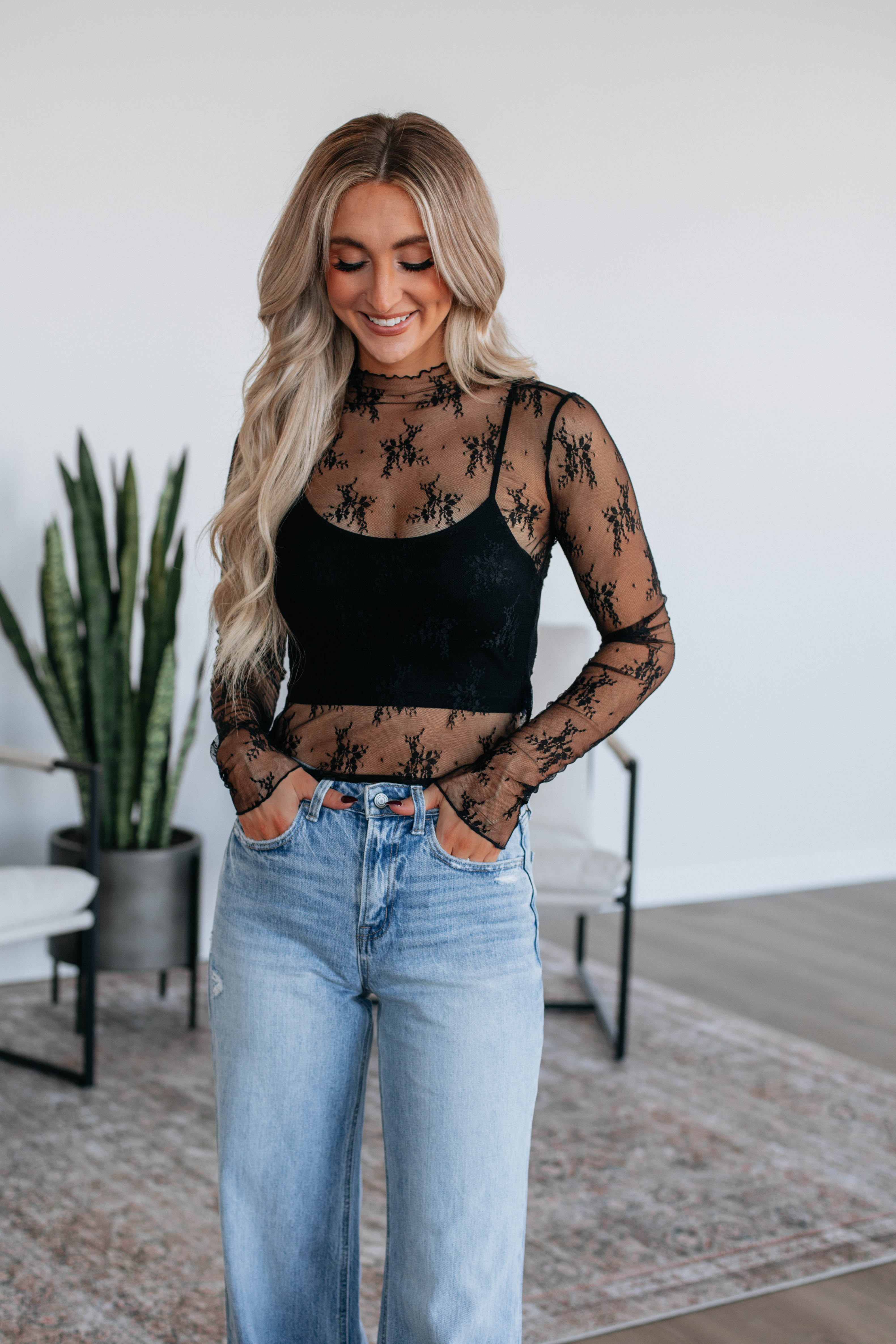 Elegant Black Asa Lace Top for Women - Stylish Blouse for Party, Date Night & Special Occasions