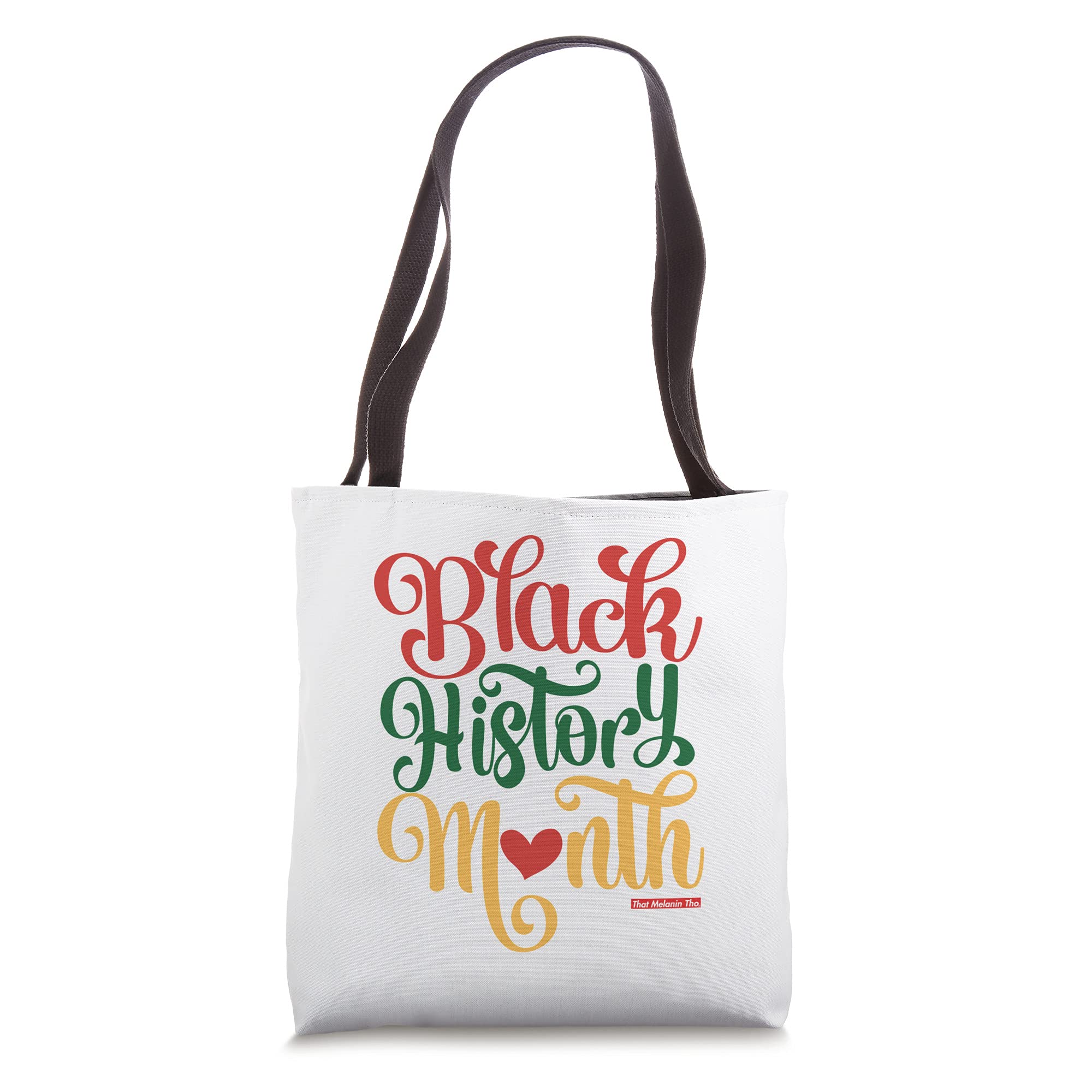 Black History Month Tote Bag - Melanin Tho Black-Owned Business - Eco-Friendly Cotton Canvas Bag for School, Work & Shopping