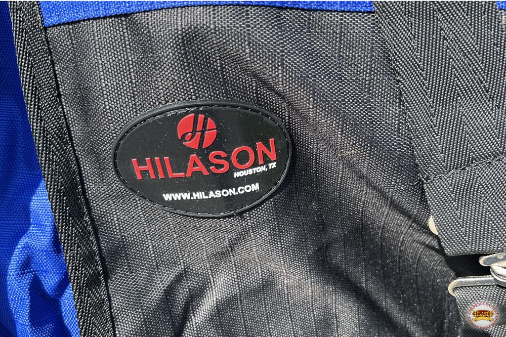 HILASON 1200D Winter Waterproof Poly Horse Blanket with Belly Wrap - Heavy Duty Turnout Blanket for Cold Weather, 75 Inch - Ideal for Pasture, Riding, and Stable Use