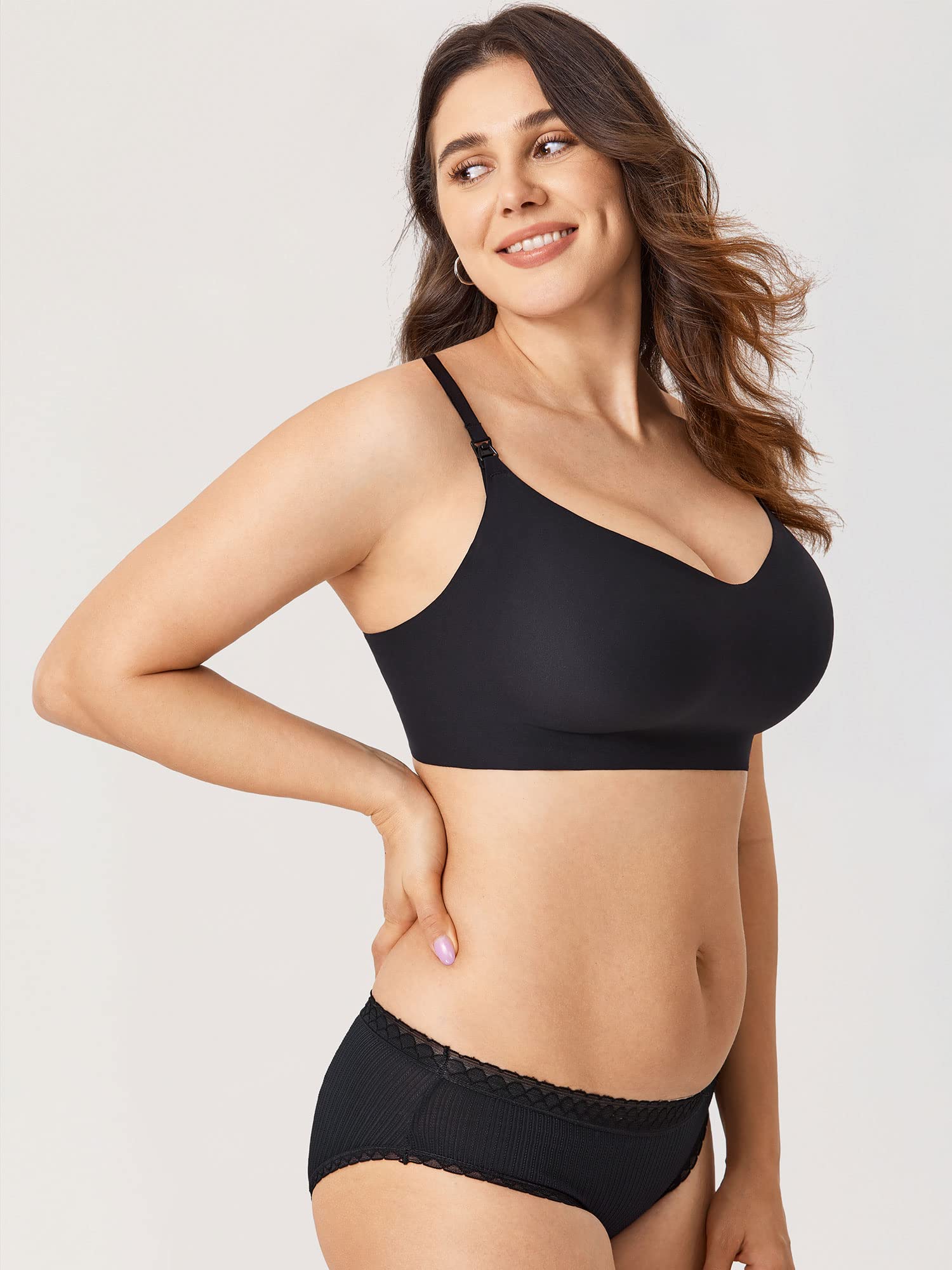 MOMANDA Women's Nursing Bras - Seamless Wireless Maternity Bra for Breastfeeding & Pregnancy, Comfortable Sleep Bralette for Nursing Mothers - Perfect for Daytime Wear and Nighttime Comfort