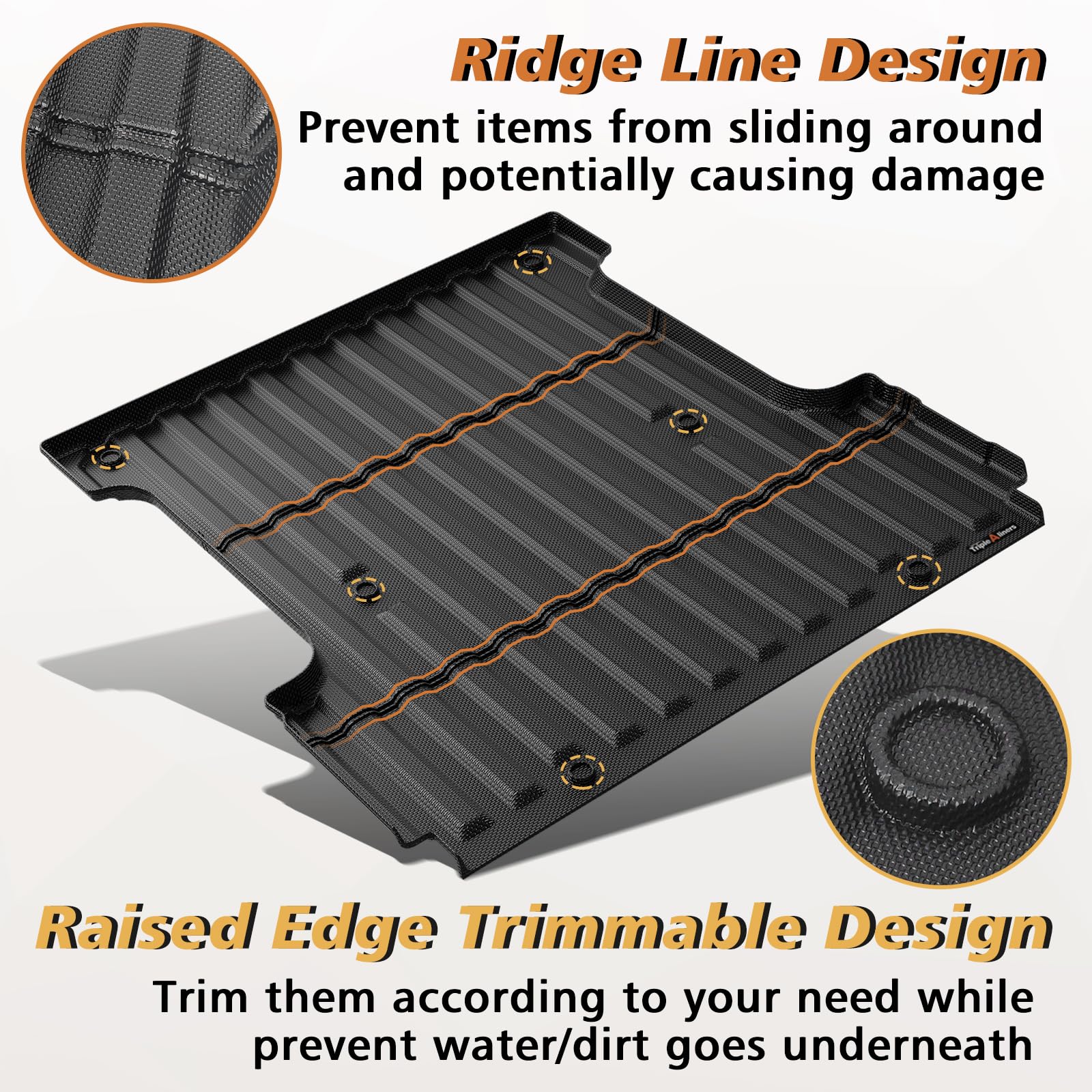**Heavy Duty TPE Truck Bed Mat for 2015-2025 Ford F150 & Lightning - 5.5FT All-Weather Protection, Non-Slip Cargo Liner (Fits Flush, Excludes Side Storage Beds) - Perfect for Hauling, Camping & Work Site Use**