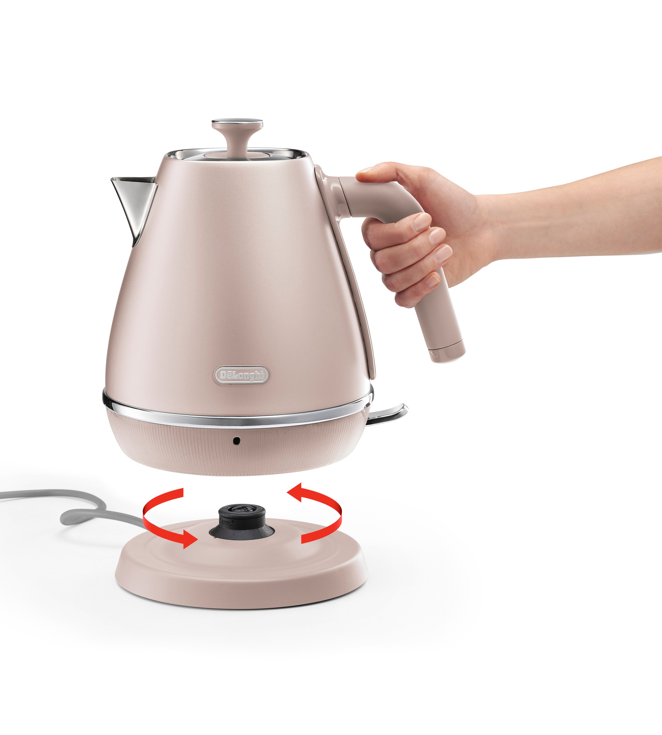 De'Longhi KBIN2000 Distinta Perla Electric Kettle - 1.7L Fast Boiling, Stainless Steel, Auto Shut-Off & Boil-Dry Protection - Perfect for Home, Office & Tea Lovers