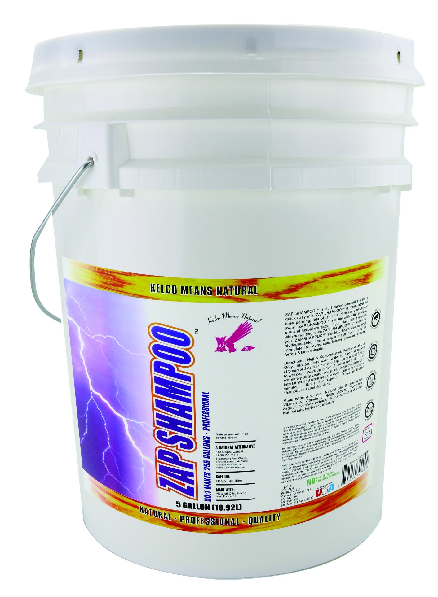 Laube Kelco Zap Shampoo 50:1 Concentrate - 5 Gallon Professional Salon Shampoo for Deep Cleansing & Scalp Treatment | Perfect for Salons, Spas & Home Hair Care