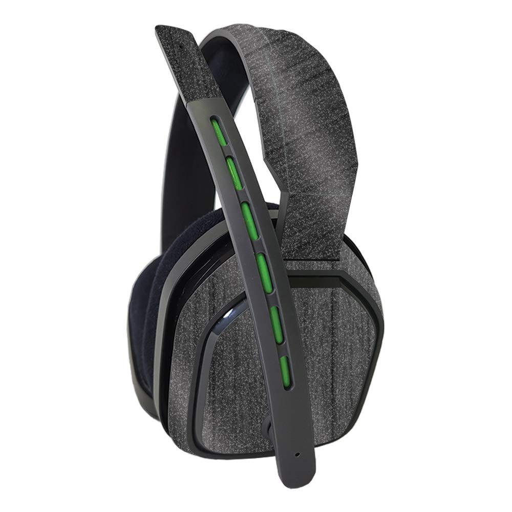 MightySkins Glossy Glitter Skin Cover for Astro A10 Gaming Headset - Black Wood Design | Protective & Durable High-Gloss Finish | Easy to Apply & Remove | Made in USA | Perfect for Gamers & Streamers