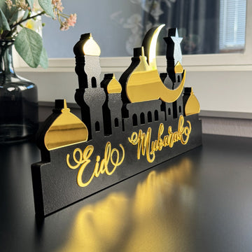 Ramadan Decorations - Islamic Tabletop Art & Home Decor for Ramadan, Eid, and Islamic Celebrations - Perfect for Gifting, Dining Table, and Living Room Decor