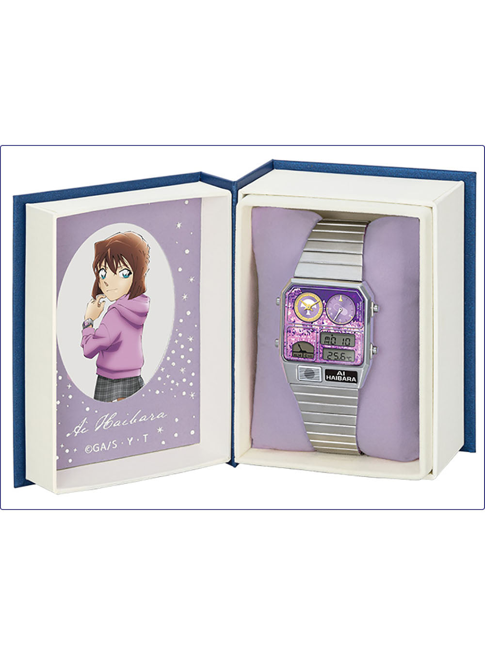 Detective Conan × Citizen Ana-Digi Temp Japan Movement Limited Edition Watch - Stylish Anime Collectible for Fans & Watch Enthusiasts - Perfect for Cosplay, Gifts & Anime Conventions