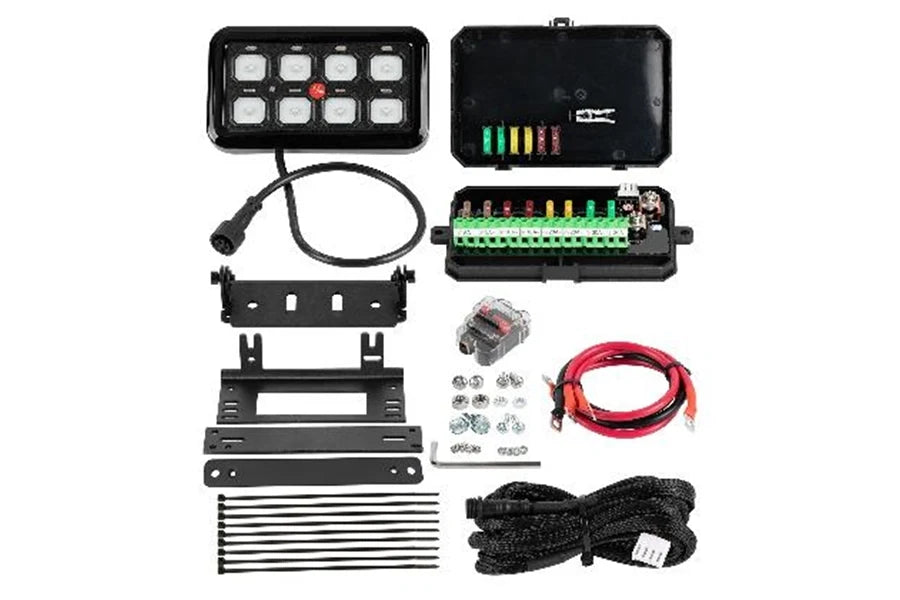 Bulldog Winch 8 Gang Switch Panel System for Off-Road Vehicles - Heavy Duty Rocker Switch Control Panel for Trucks, Jeeps & ATVs - Perfect for Off-Roading, Camping & Emergency Power Control