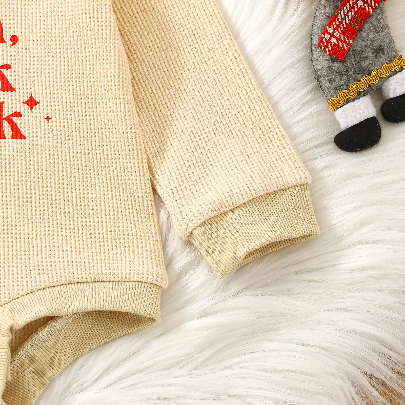 Santa Baby Romper Jumpsuit - Newborn Christmas Outfit for Boys & Girls | Cozy Long Sleeve Winter Clothes for Holiday Photos & Family Gatherings
