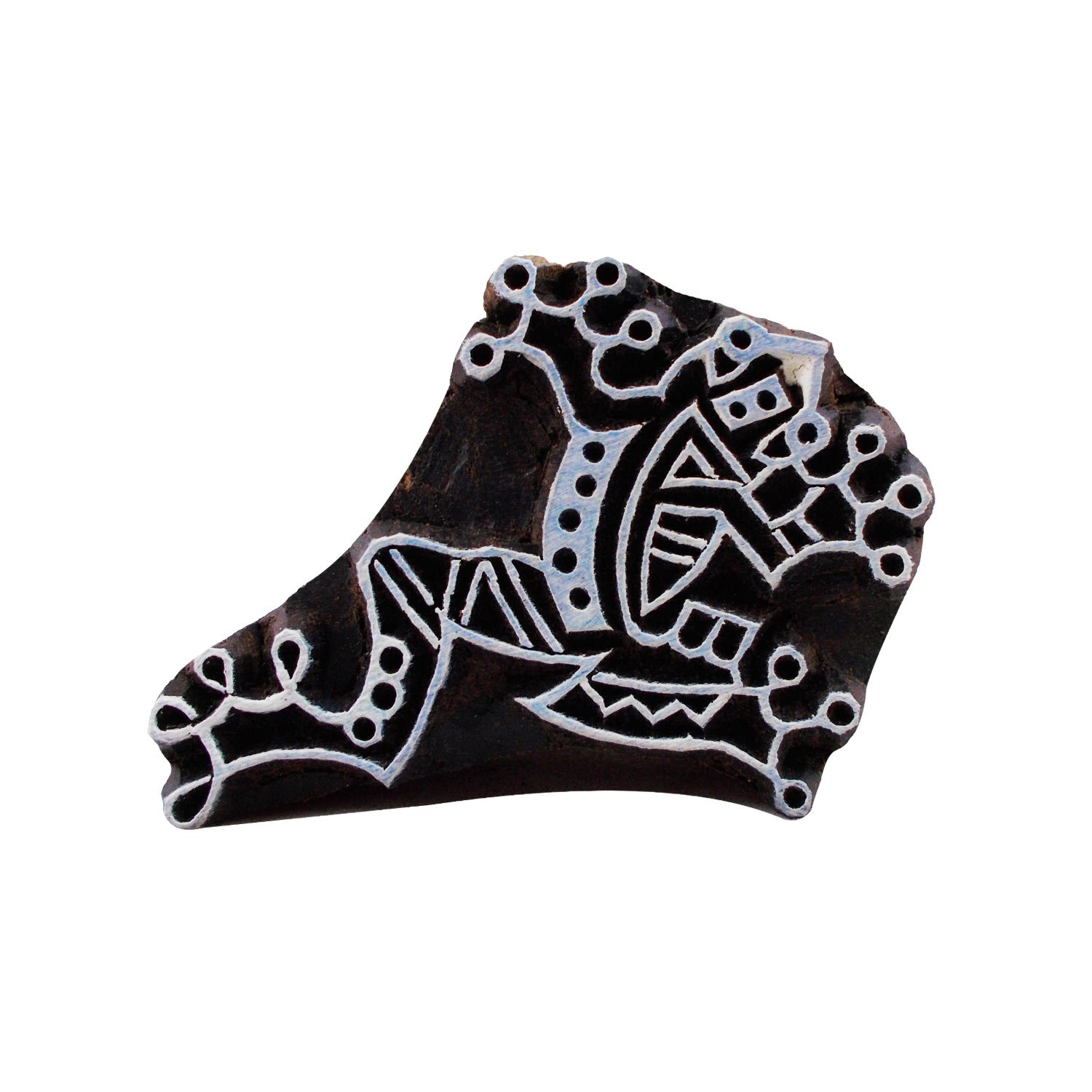 Handcarved Wooden Printing Blocks - Set of 3 (Frog, Moon Star & Deer) for Textile Stamping, Scrapbooking, Clay Art & Henna Tattoos - DIY Craft Stamps for Fabric, Paper & Skin - Perfect for Artists, Crafters & DIY Enthusiasts