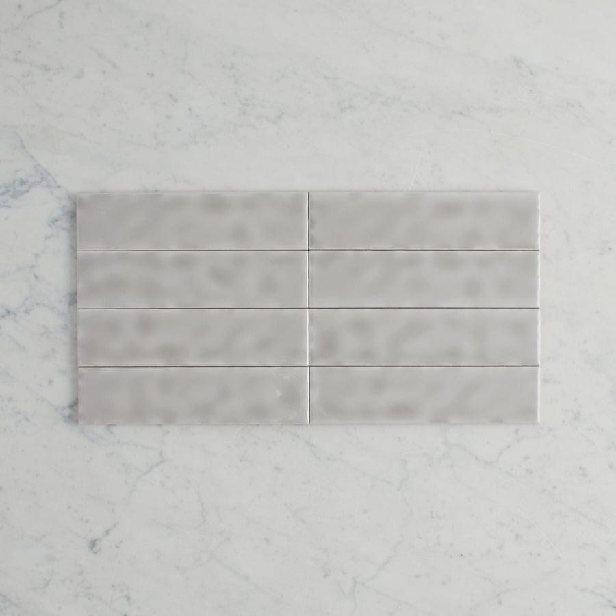 Premium Newport Gloss Mini Subway Grey Tile - 3x6 Inch Ceramic Wall Tile for Kitchen Backsplash, Bathroom & Shower - Waterproof & Easy to Clean