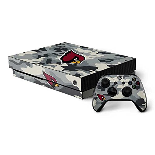 Officially Licensed NFL Arizona Cardinals Camo Gaming Skin Decal for Xbox One X Bundle - Protective Vinyl Cover for Gaming Consoles & Controllers - Perfect for Gamers & Sports Fans