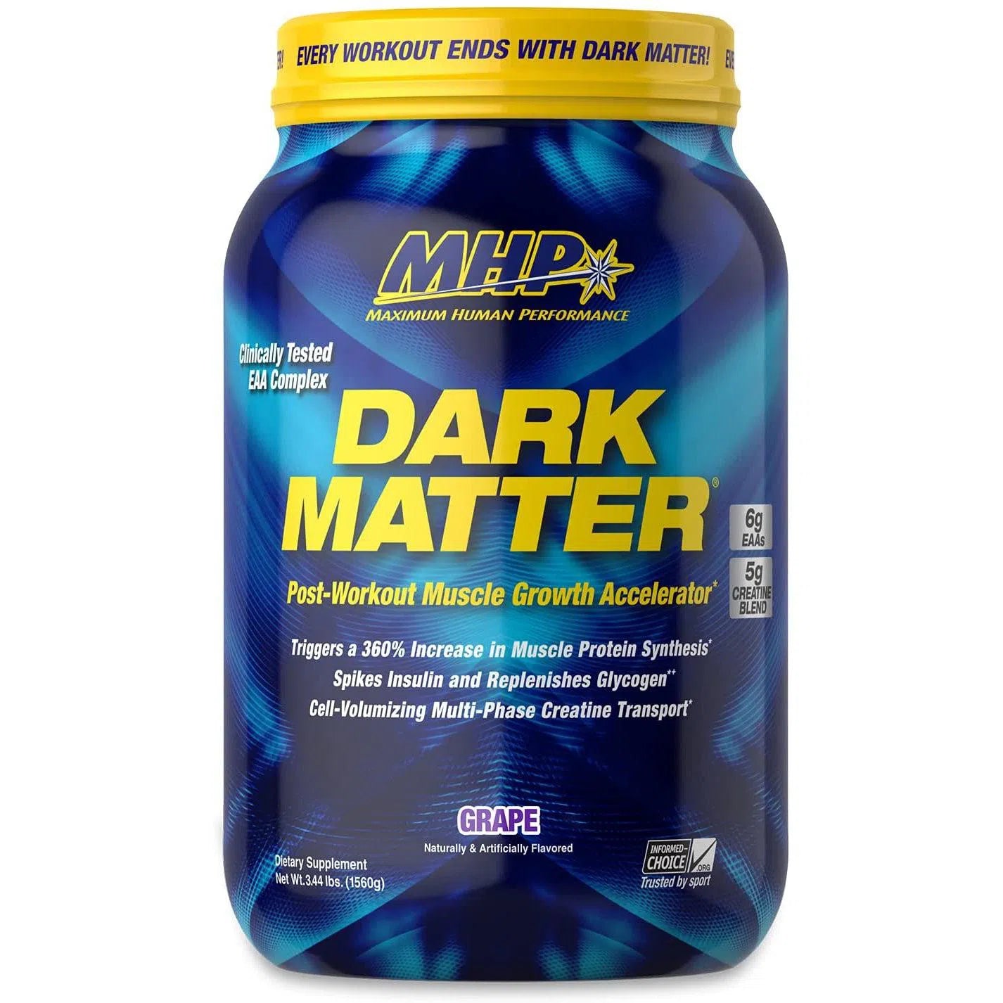 MHP Dark Matter Blue Raspberry Pre-Workout Supplement - Energy Booster for Gym & Fitness | 666222011462 | Ideal for Intense Workouts & Bodybuilding