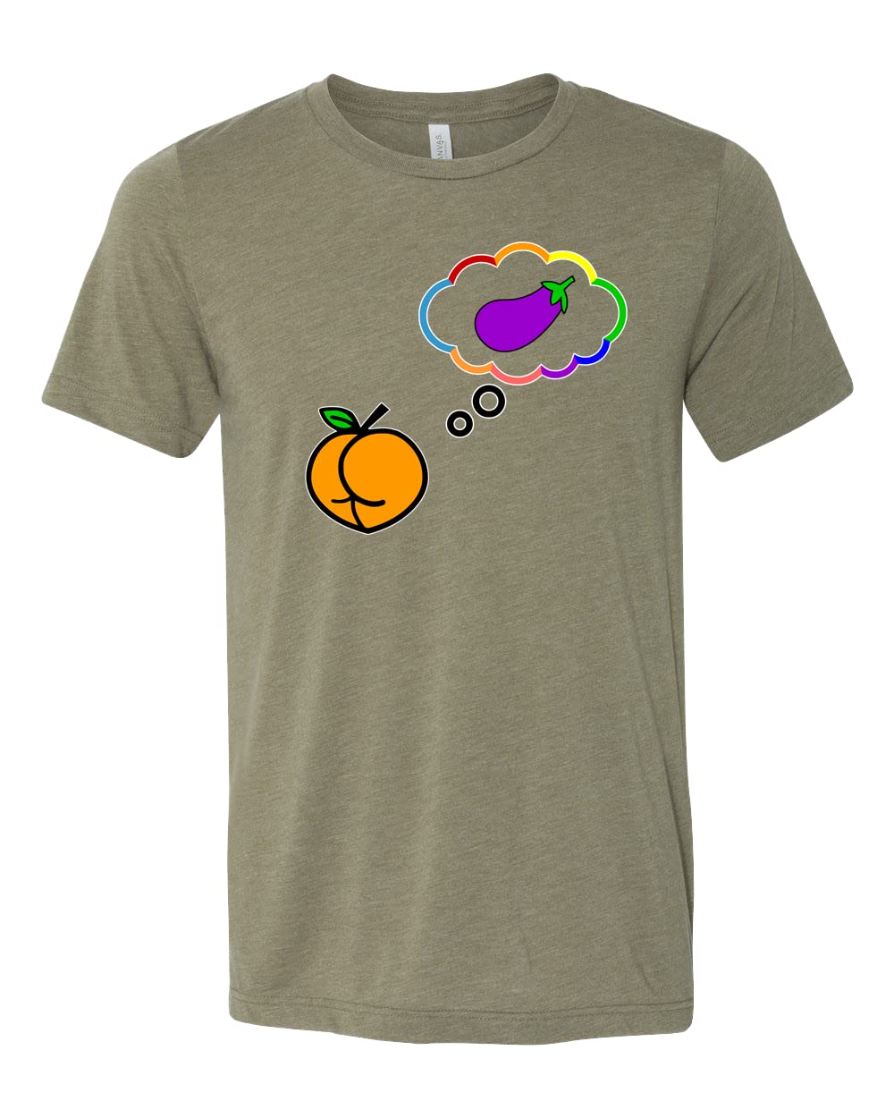 Funny LGBTQ Pride T-Shirt - Peach & Rainbow Design, Gay Pride Tee for Men & Women, Perfect Gift for LGBTQ Community - Wear to Pride Parades, Parties & Celebrations